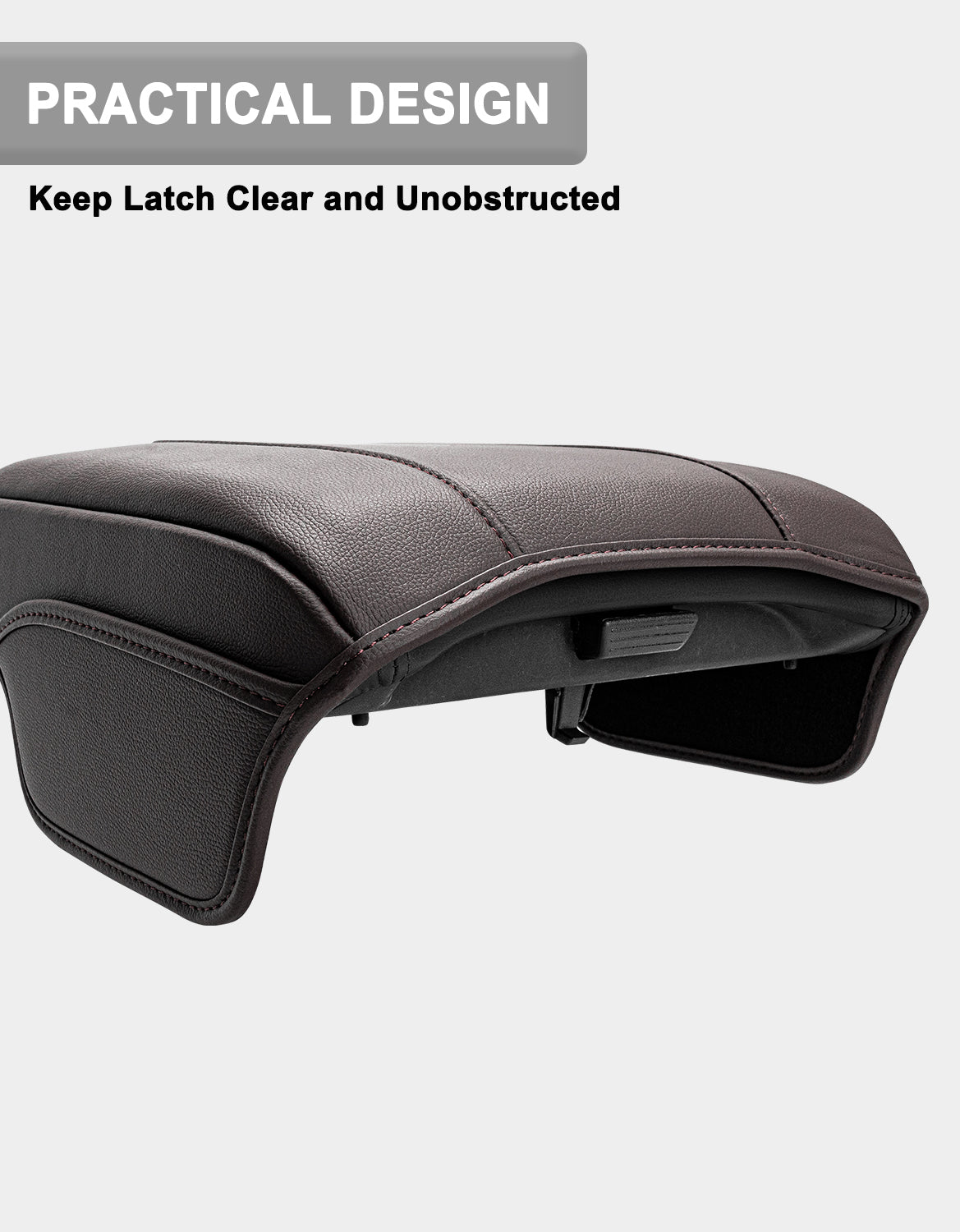 Center Console Armrest Cover for Honda Pilot 2023-2026, Honda Ridgeline 2024-2025, Honda Passport 2024-2026，Middle Console Lid Protector with Side Pockets