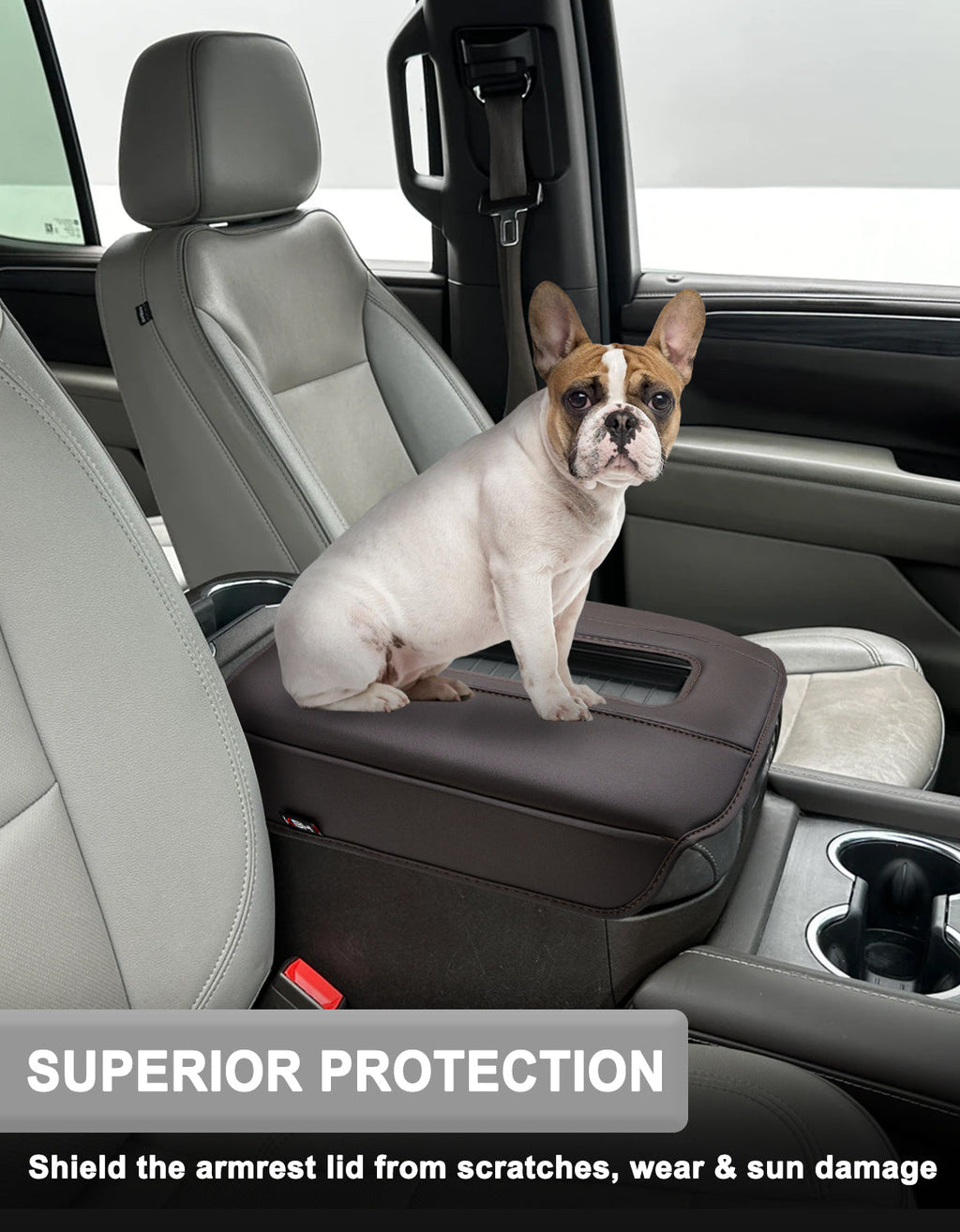 Thick Version Center Console Cushion Cover for Bucket Seat 2019-2026 GMC Sierra 1500 2500 3500,2019-2026 Chevy Silverado 1500 2500 3500, 2021-2026 Tahoe/Suburban/Yukon