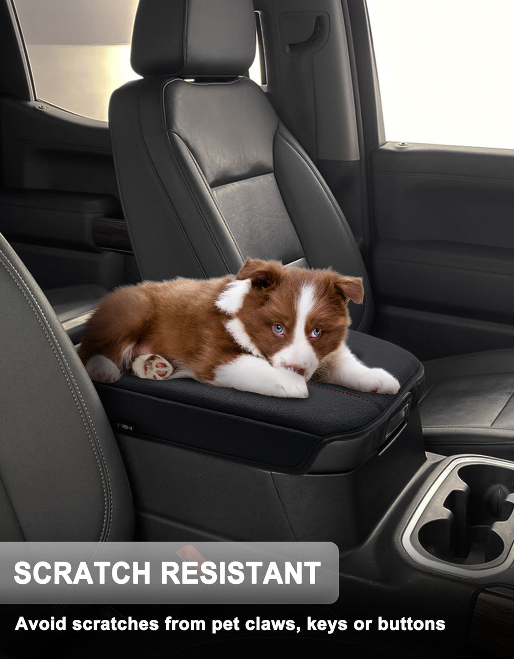 Thick Version Center Console Cushion Cover for Bucket Seat 2019-2026 GMC Sierra 1500 2500 3500,2019-2026 Chevy Silverado 1500 2500 3500, 2021-2026 Tahoe/Suburban/Yukon