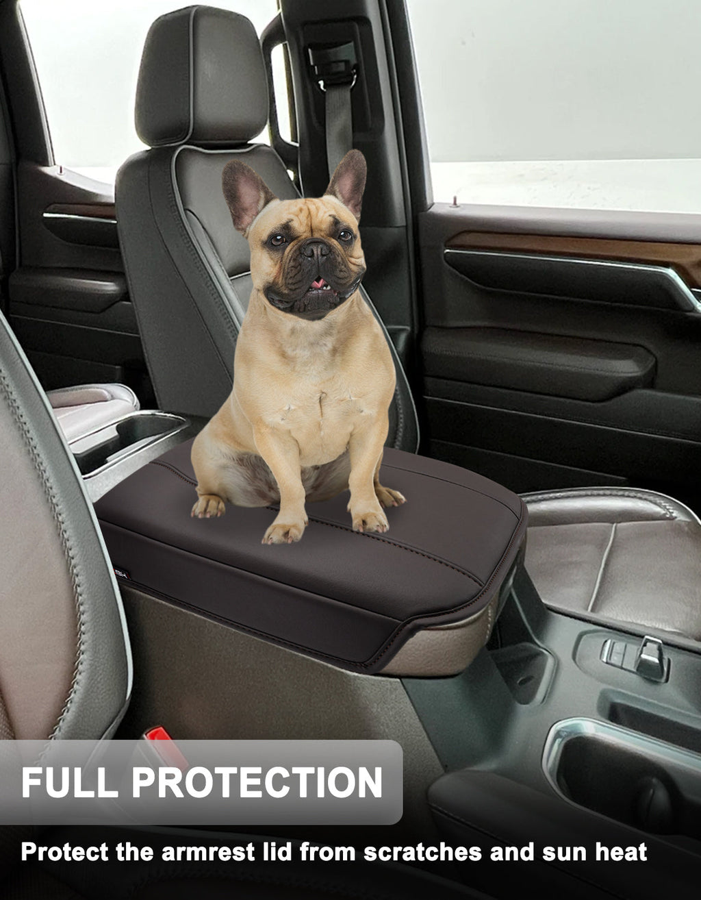 Thick Version Center Console Cushion Cover for  Bucket Seat 2019-2026 GMC Sierra 1500 2500 3500,2019-2026 Chevy Silverado 1500 2500 3500, 2021-2026 Tahoe/Suburban/Yukon