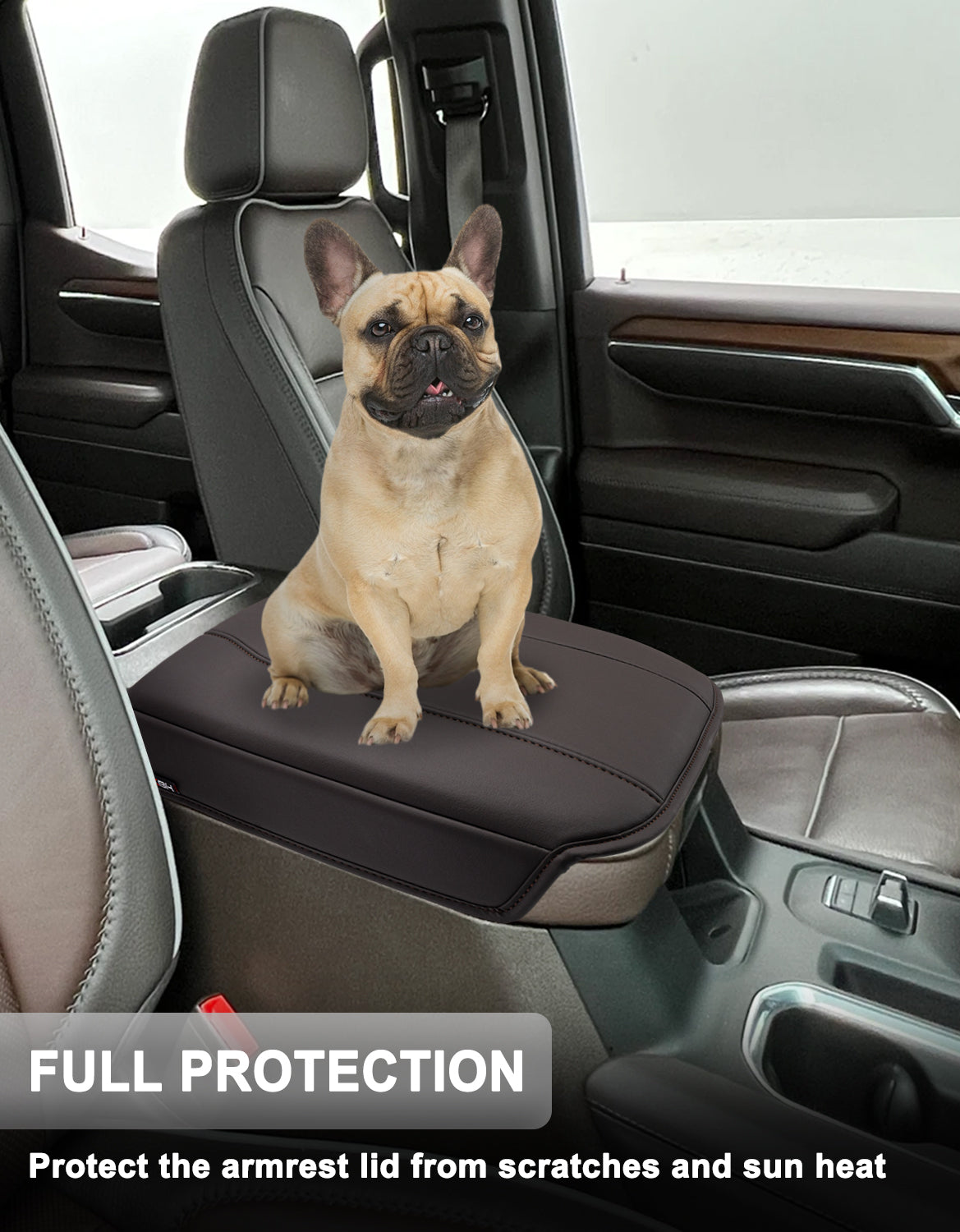 Thick Version Center Console Cushion Cover for  Bucket Seat 2019-2026 GMC Sierra 1500 2500 3500,2019-2026 Chevy Silverado 1500 2500 3500, 2021-2026 Tahoe/Suburban/Yukon