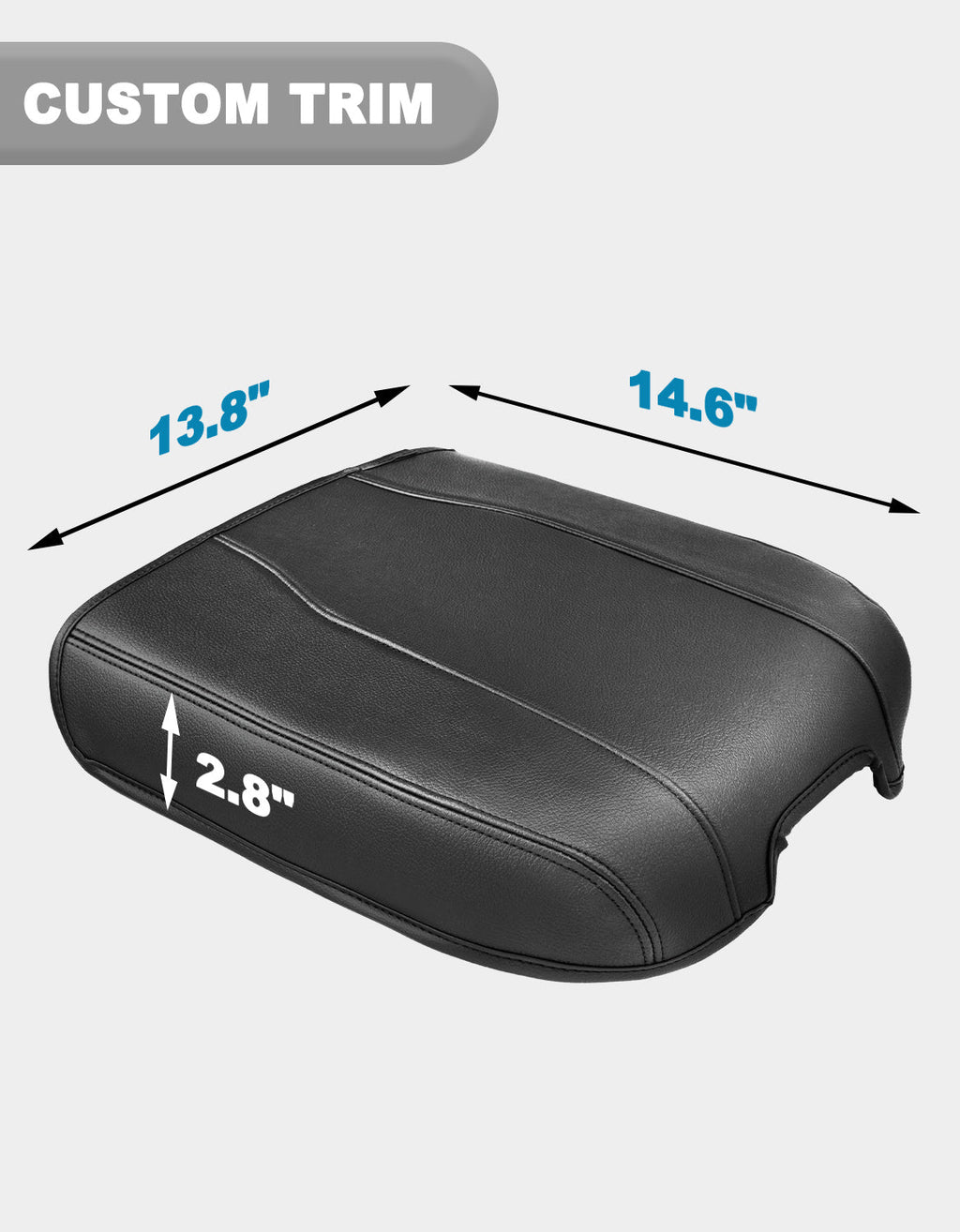 Thin Version Center Console Armrest Cover for Bucket Seat 2019-2026 Chevy Silverado 1500 2500 3500,2019-2026 GMC Sierra 1500 2500 3500,2021-2026 Tahoe/Suburban/Yukon