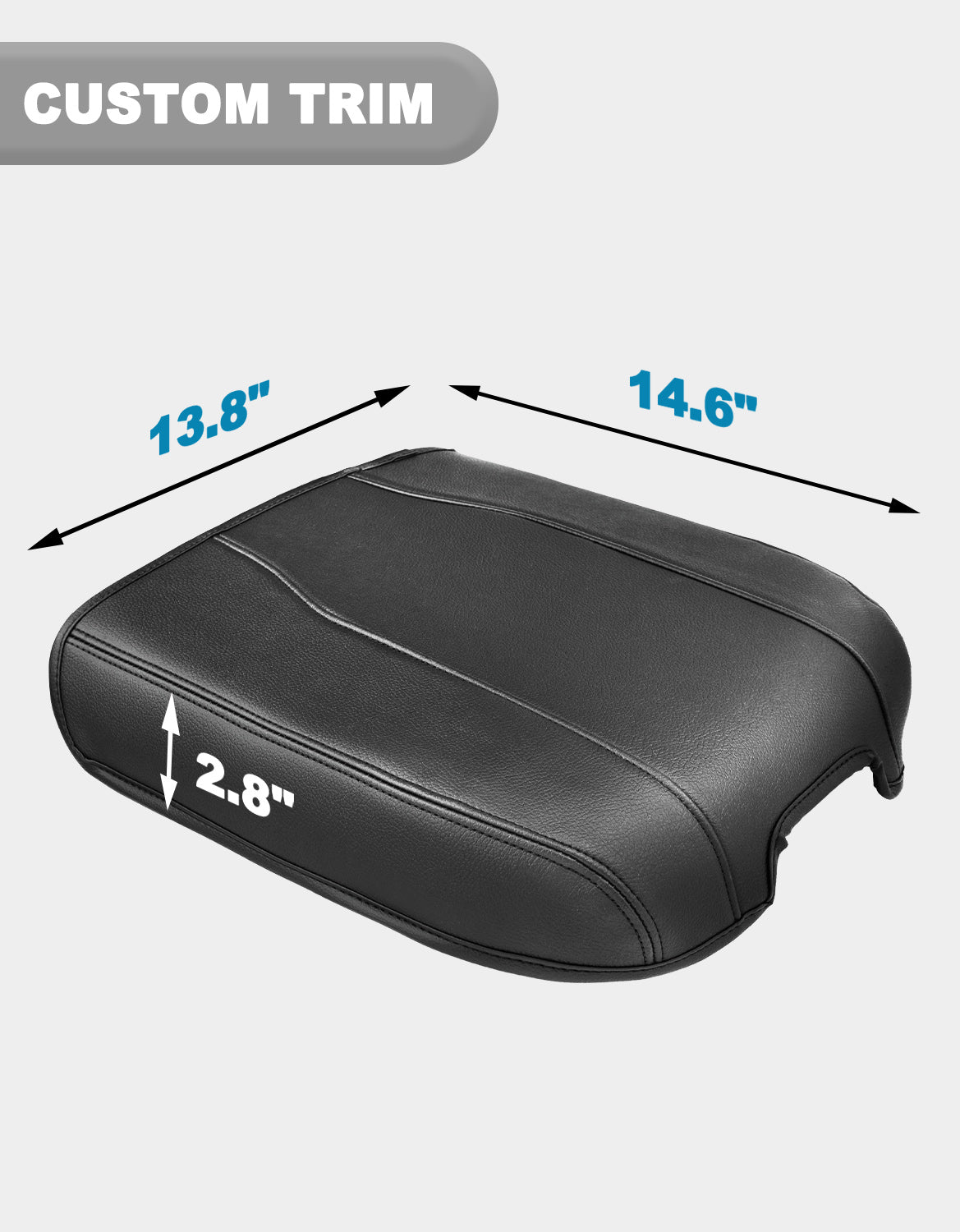 Thin Version Center Console Armrest Cover for Bucket Seat 2019-2026 Chevy Silverado 1500 2500 3500,2019-2026 GMC Sierra 1500 2500 3500,2021-2026 Tahoe/Suburban/Yukon