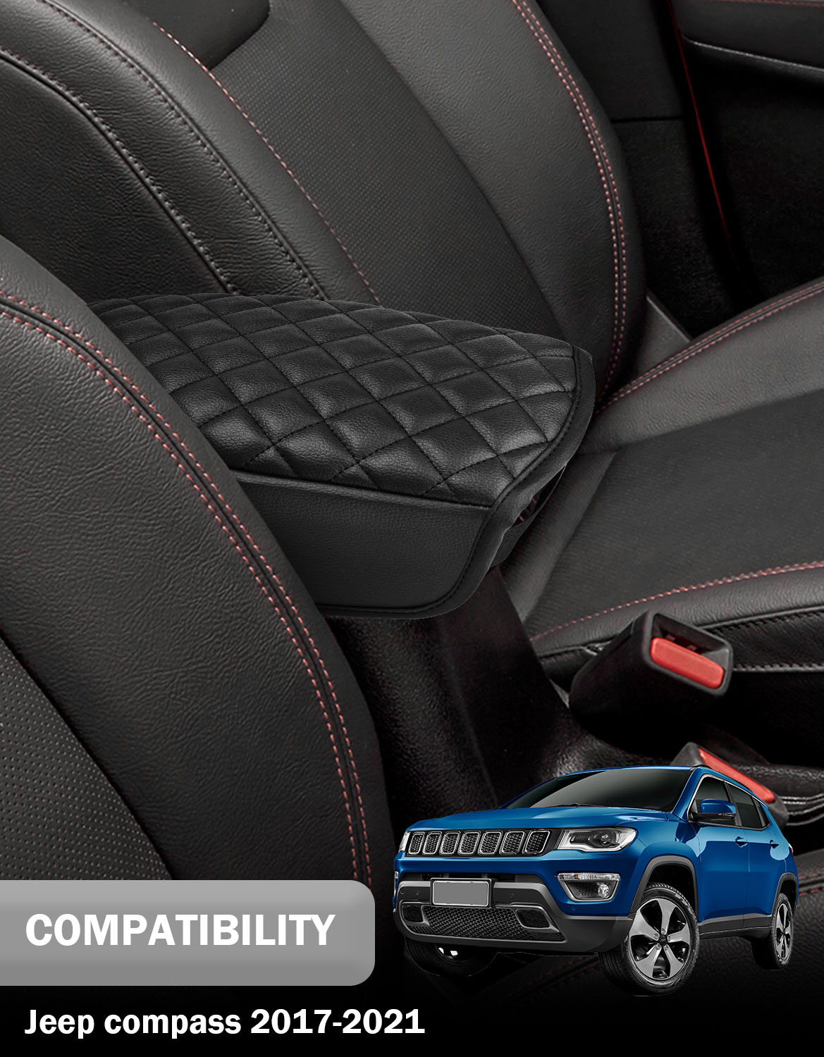 Center Console Cover for 2017-2021 Jeep Compass