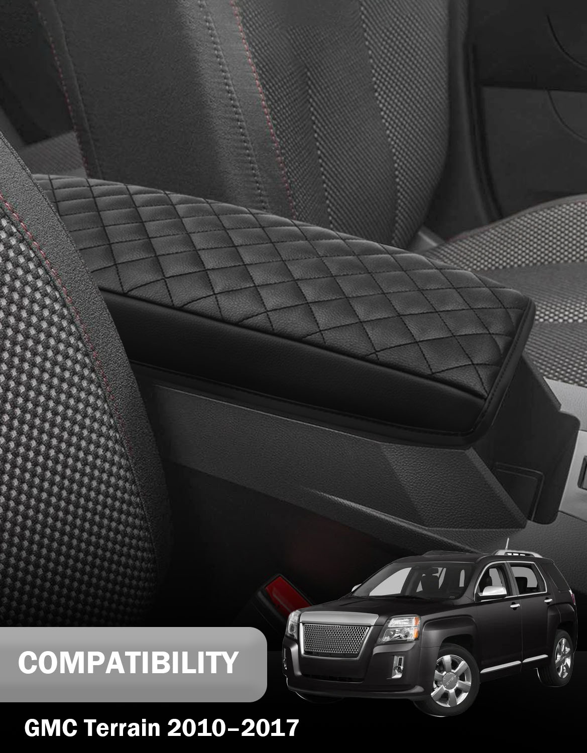 Center Console Armrest Cover for 2010-2017 Chevy Equinox,2010-2017 GMC Terrain