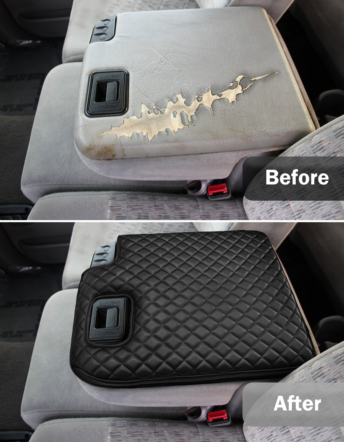 Center Console Armrest Cover Pad for Jump Seat 1999-2001 Ford F250 F350 F450 Super Duty