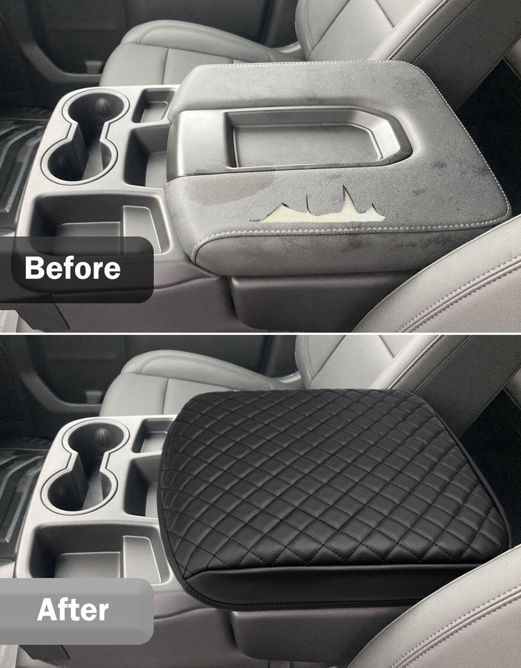 Center Console Armrest Cover Pad For Jump Seat 2019-2026 Chevy Silverado 1500 2500 3500,2019-2026 GMC Sierra 1500 2500 3500