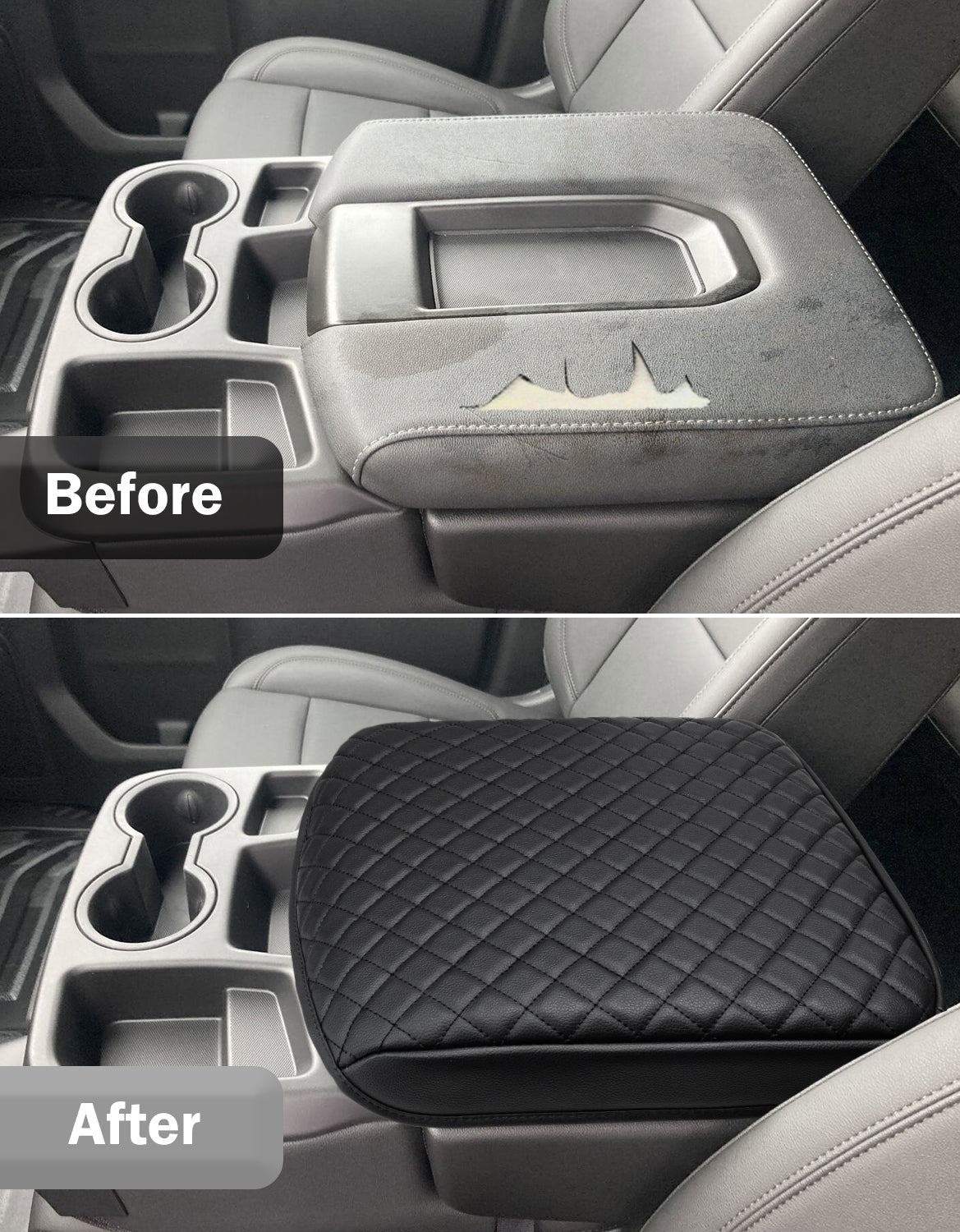 Center Console Armrest Cover Pad For Jump Seat 2019-2026 Chevy Silverado 1500 2500 3500,2019-2026 GMC Sierra 1500 2500 3500