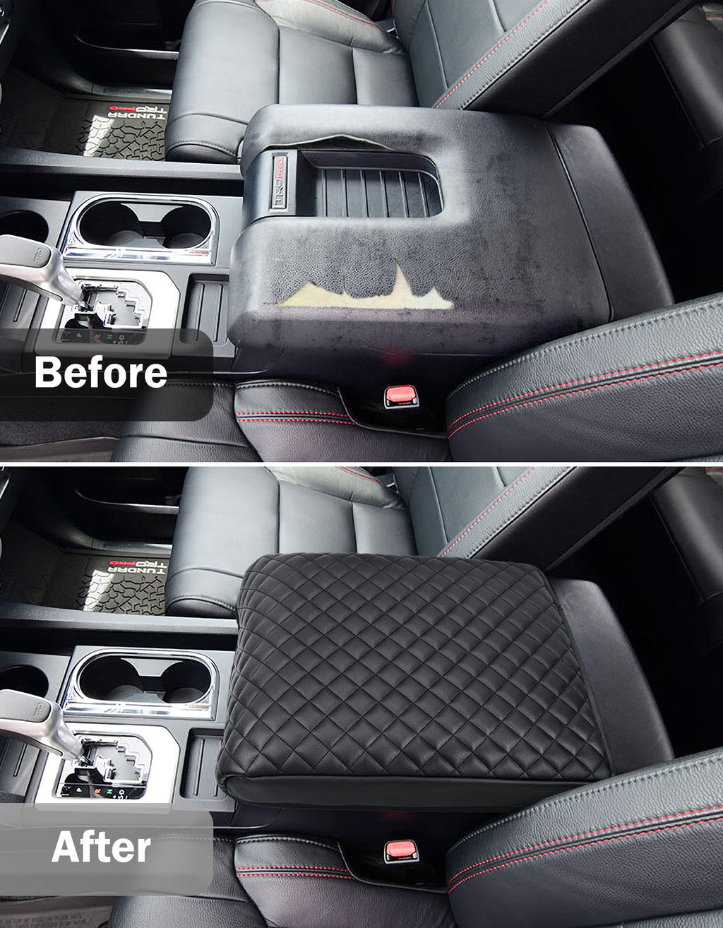 Center Console Armrest Cover Cushion Pad Protector for 2014-2021 Toyota Tundra