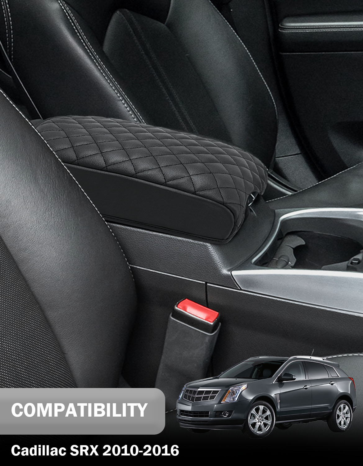 Center Console Armrest Cover for Cadillac SRX 2010-2016