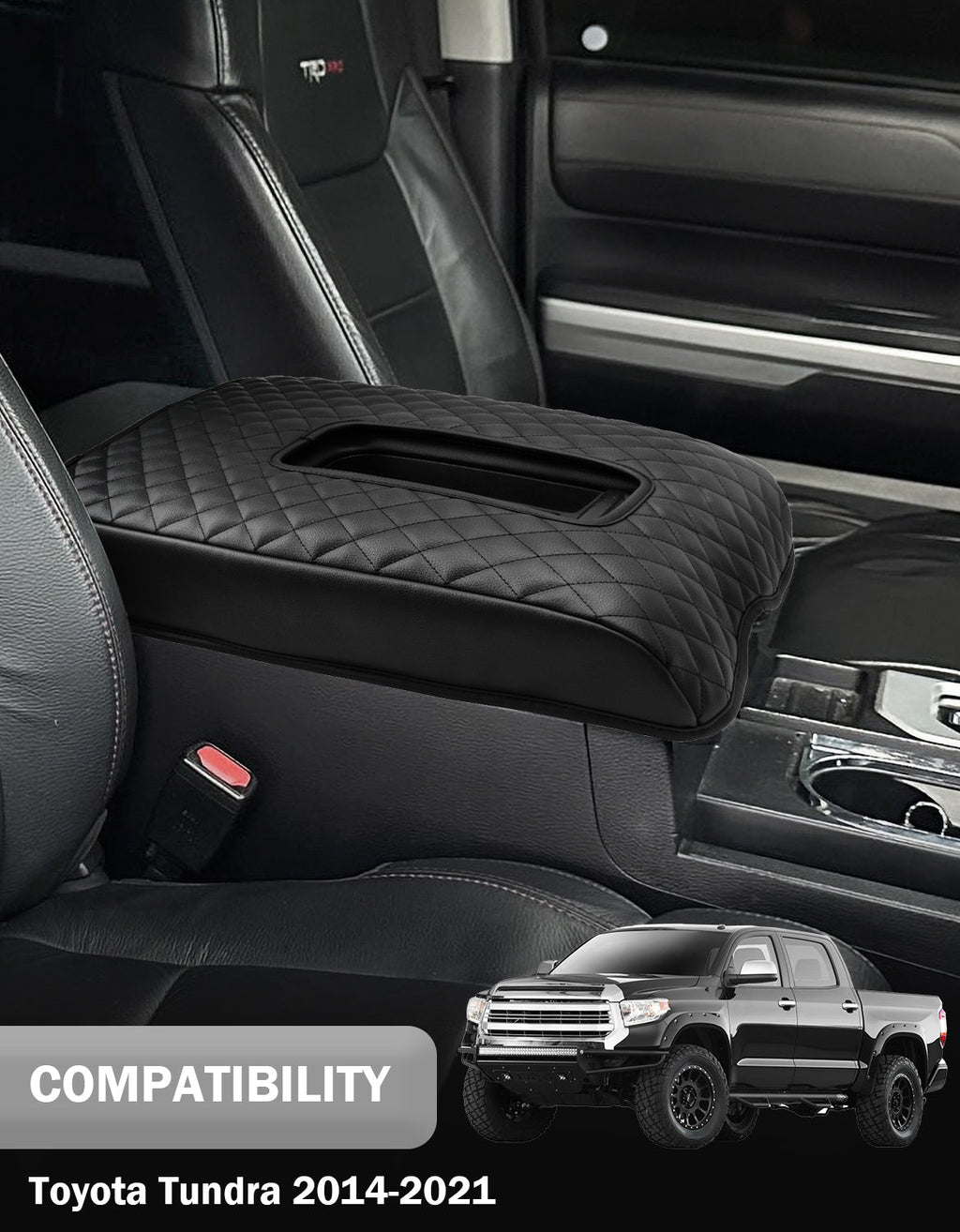 Center Console Armrest Cover for 2014-2021 Toyota Tundra