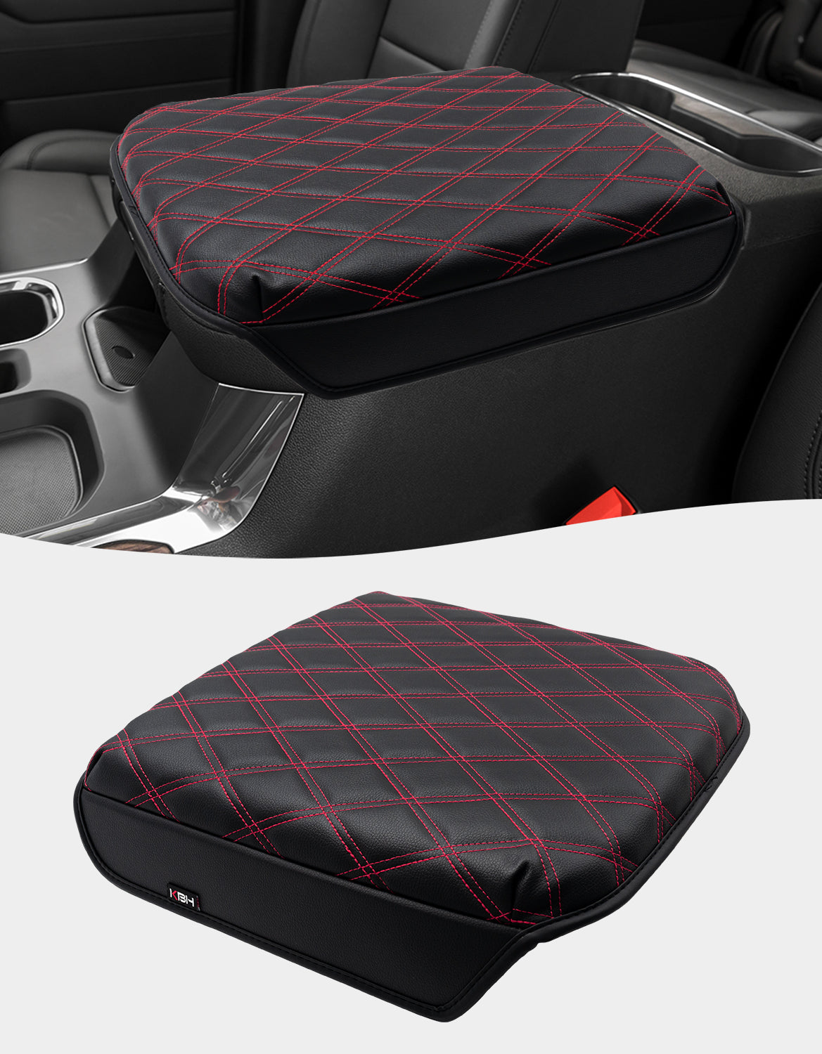 Center Console Armrest Cover Pad for Bucket Seat 2019-2026 Chevy Silverado 1500 2500 3500,2019-2026 GMC Sierra 1500 2500 3500,2021-2026 Tahoe/Suburban/Yukon