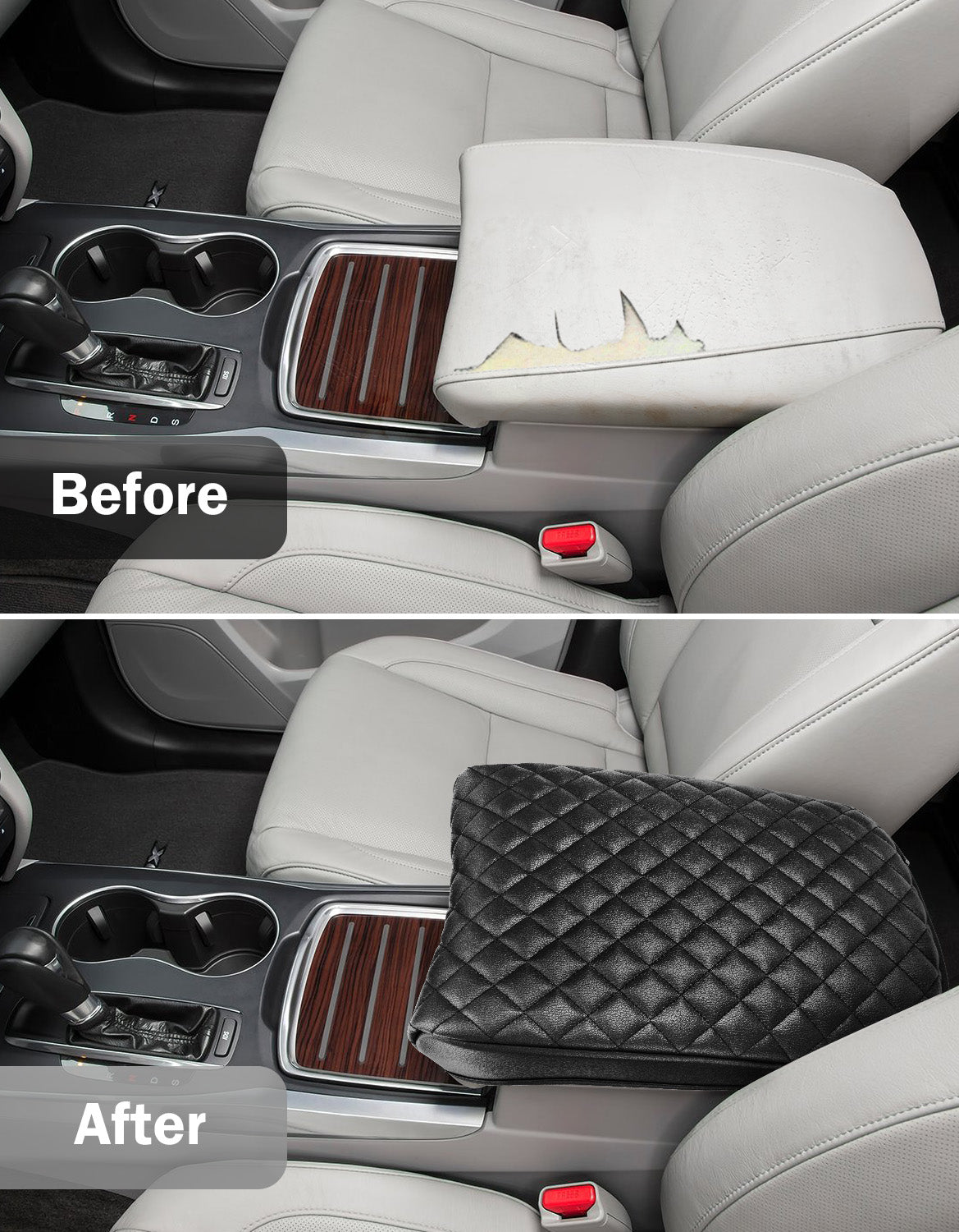Center Console Armrest Cover Pad Cushion Protector for Acura MDX 2015-2020
