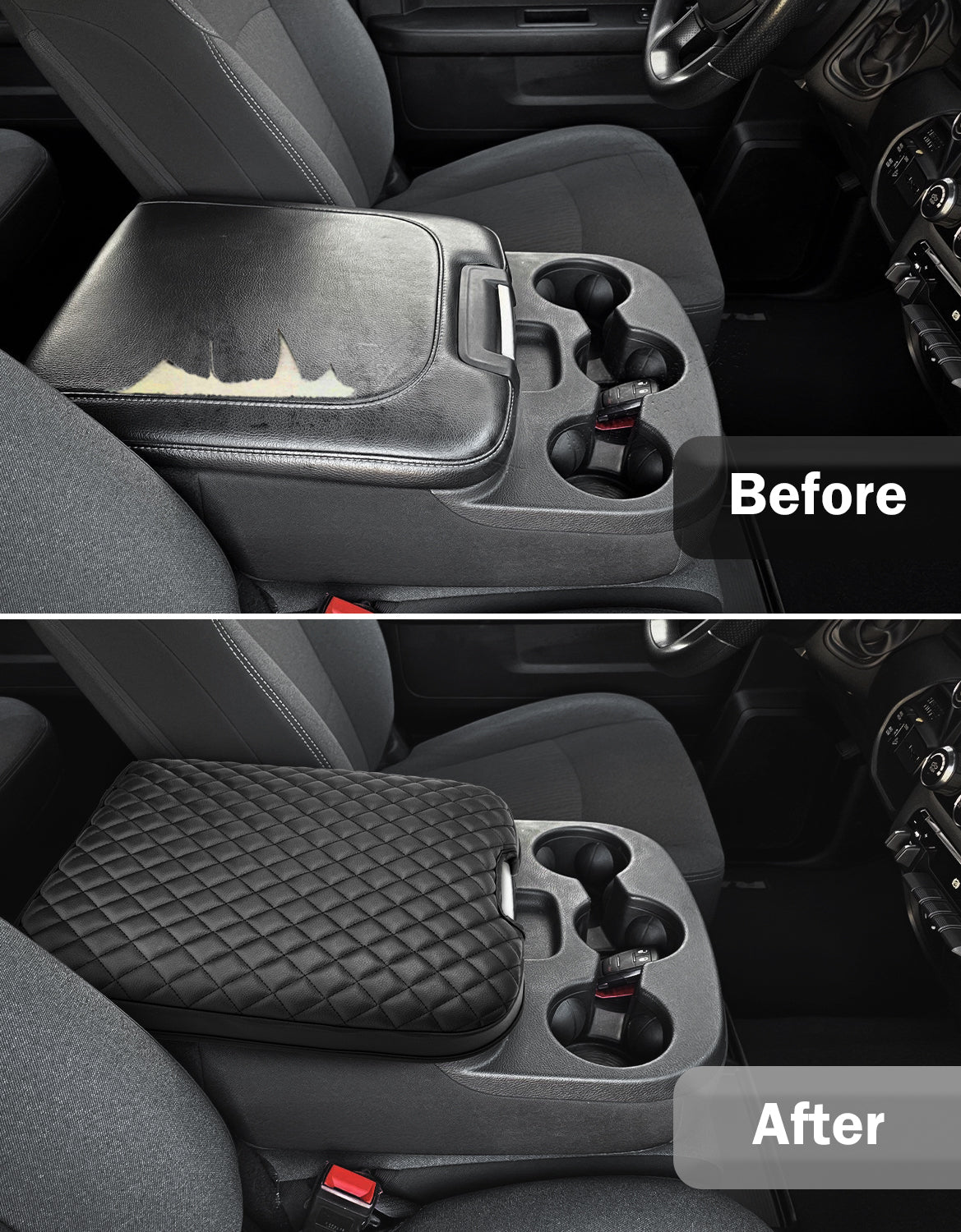 Center Console Armrest Cover Pad for Jump Seat 2013-2018 Dodge Ram 1500,2013-2025 Dodge Ram 2500/3500/1500Classic