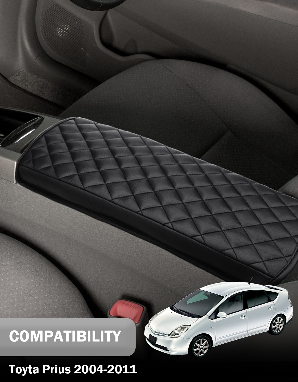Center Console Armrest Cover for Toyota Prius 2004-2009