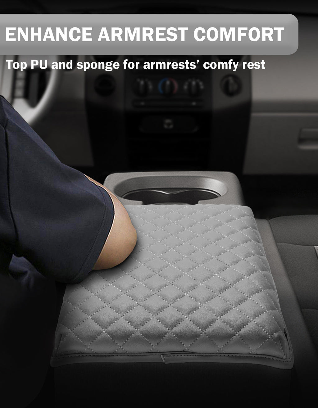 Center Console Armrest Cover Pad for Jump Seat 2004-2010 Ford F150