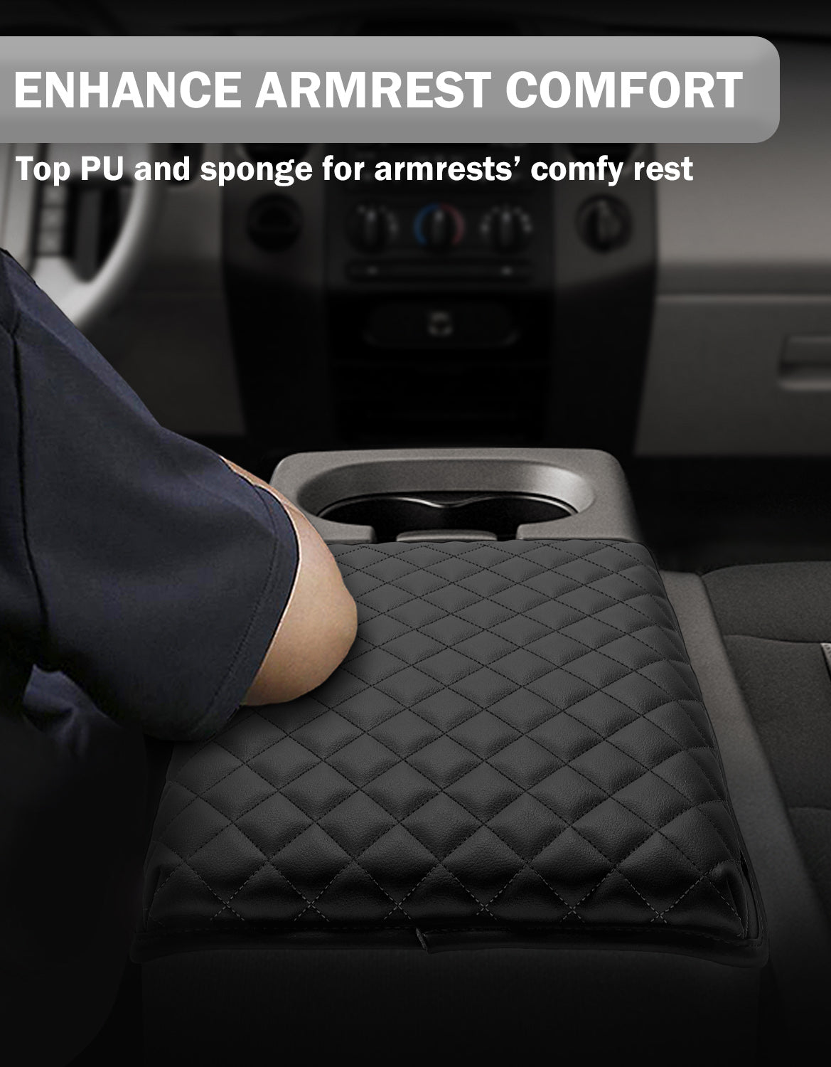 Center Console Armrest Cover Pad for Jump Seat 2004-2010 Ford F150