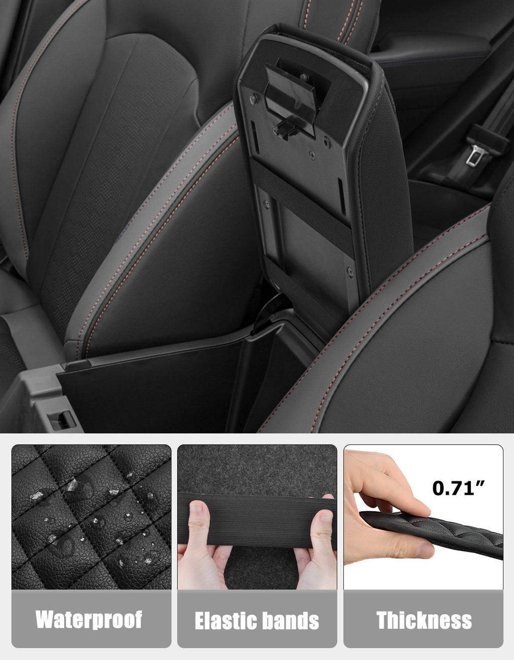 Center Console Armrest Cover Cushion Pad for 2024-2025 Subaru Impreza & Crosstrek