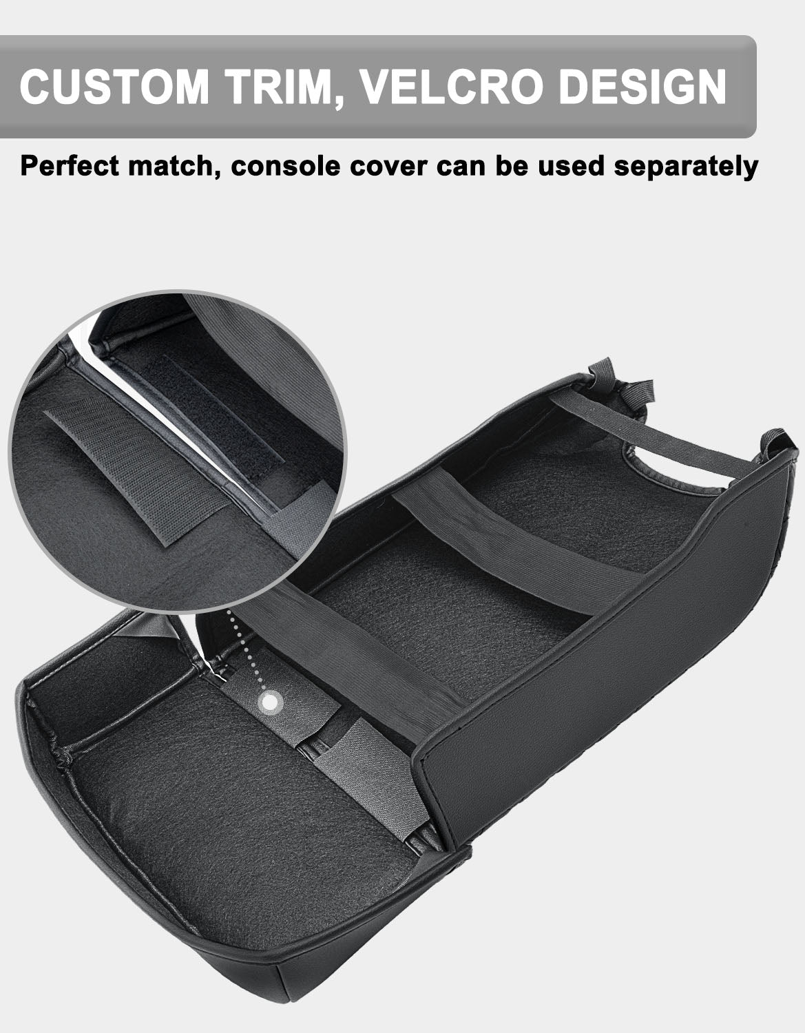 Center Console Armrest Cover Pad for Bucket Seat 2015-2020 Ford F150, 2017-2022 F250 F350 F450 F550 Super Duty, 2018-2024 Ford Expedition