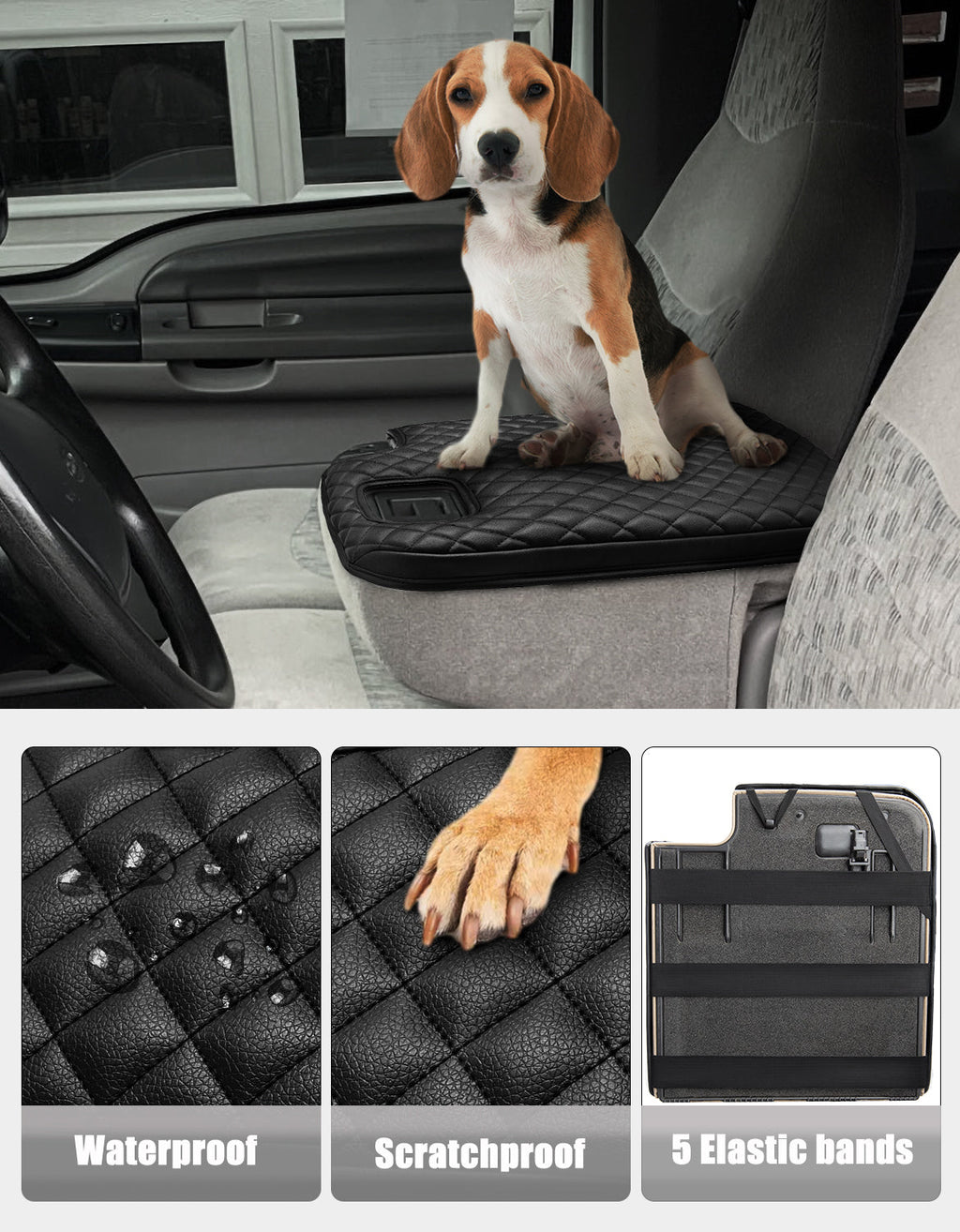 Center Console Armrest Cover Pad for Jump Seat 1999-2001 Ford F250 F350 F450 Super Duty
