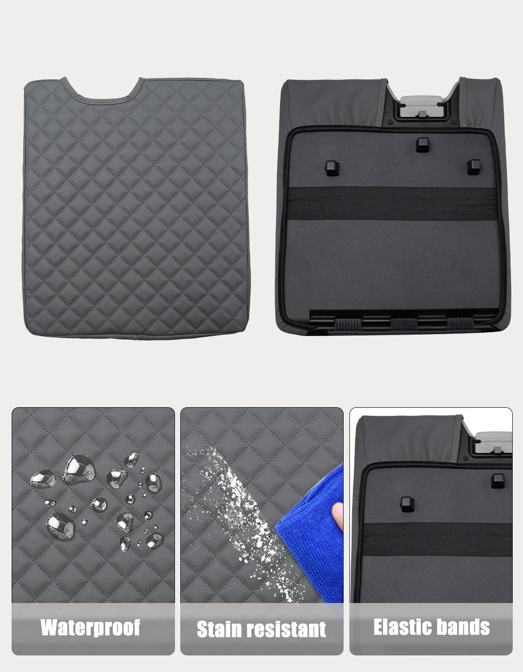 Center Console Armrest PU Leather Cover for Jump Seat 2015-2025 Ford F150 , 2017-2025 Ford F250 F350 F450 F550 Super Duty