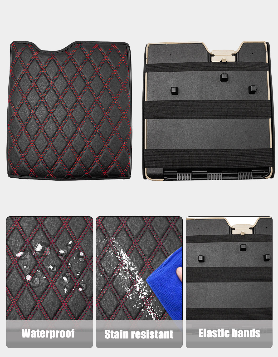 Center Console Armrest Cover Pad for Jump Seat 2015-2025 Ford F150, 2017-2025 Ford F250 F350 F450 F550 Super Duty
