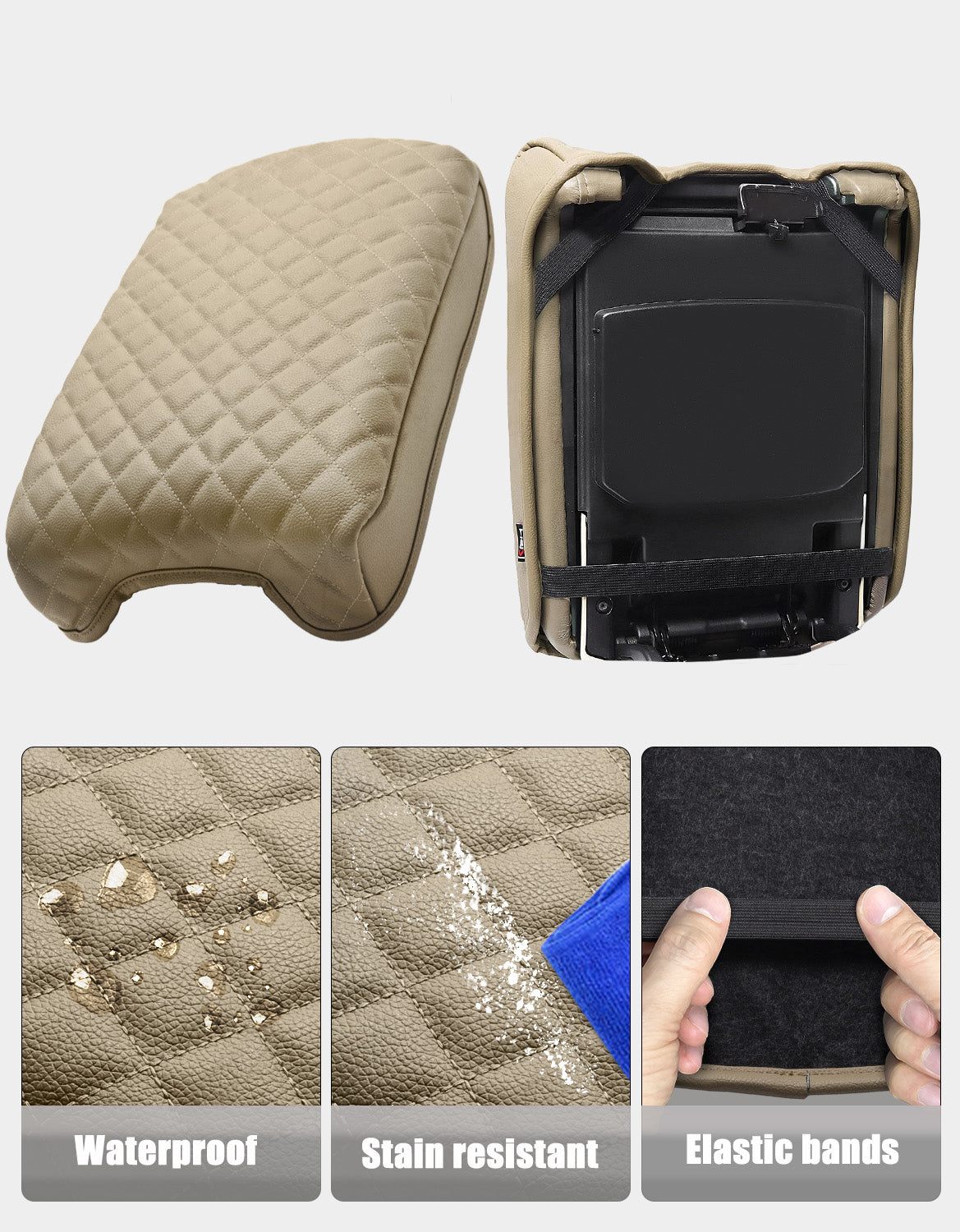 Center Console Armrest Cover Pad Cushion Protector for Acura MDX 2015-2020