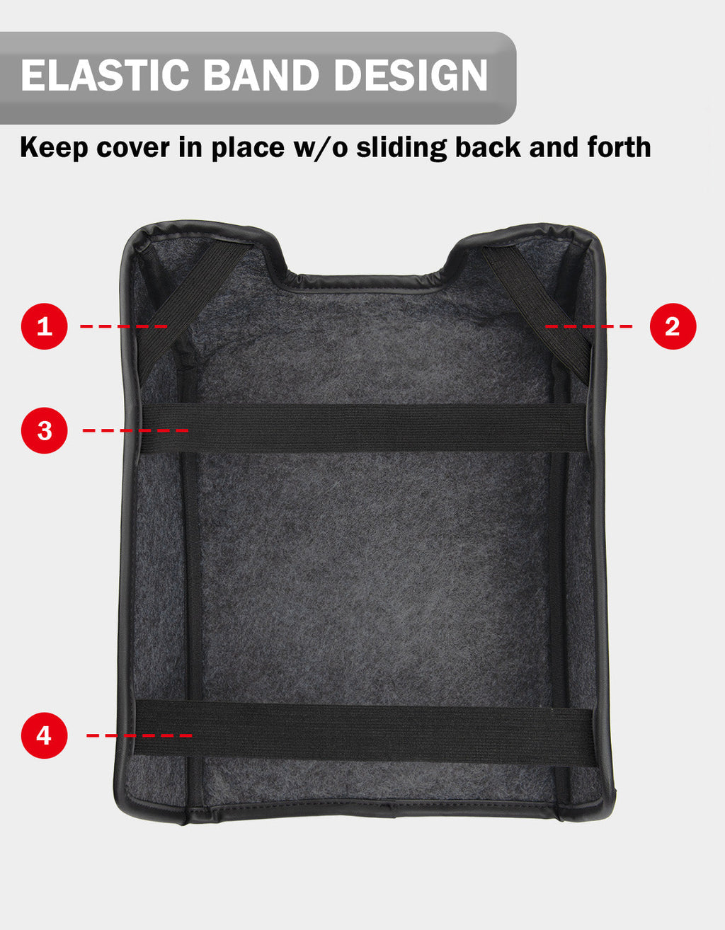 Center Console Armrest Cover Pad for Bucket Seat 2007-2017 Ford Expedition, 2004-2014 Ford F150, 2006-2008 Lincoln Mark LT