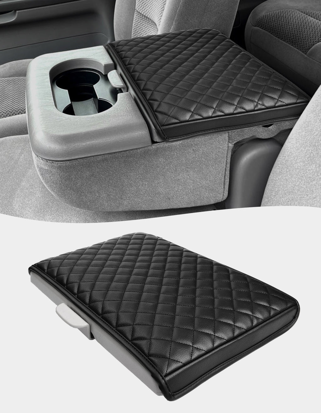 Center Console Armrest Cover Pad for Jump Seat 1999-2010 Ford F250 F350 F450 Super Duty,2001-2005 F550 Super Duty