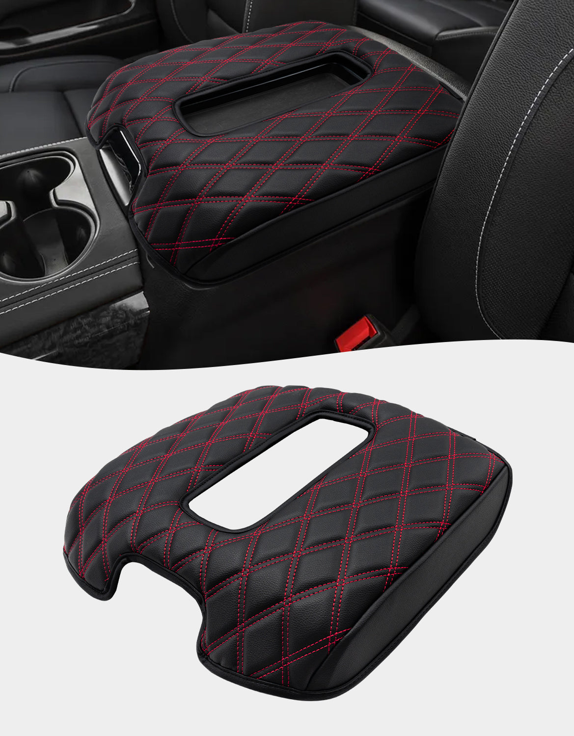 Center Console Armrest Cover Pad for Bucket Seat 2014-2018 Chevy Silverado 1500 2500 3500,2014-2018 GMC Sierra 1500 2500 3500,2015-2020 Tahoe/Yukon/Suburban