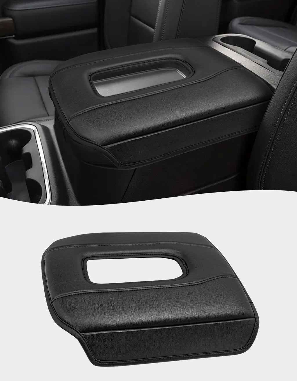 Thick Version Center Console Cushion Cover for Bucket Seat 2019-2026 GMC Sierra 1500 2500 3500,2019-2026 Chevy Silverado 1500 2500 3500, 2021-2026 Tahoe/Suburban/Yukon
