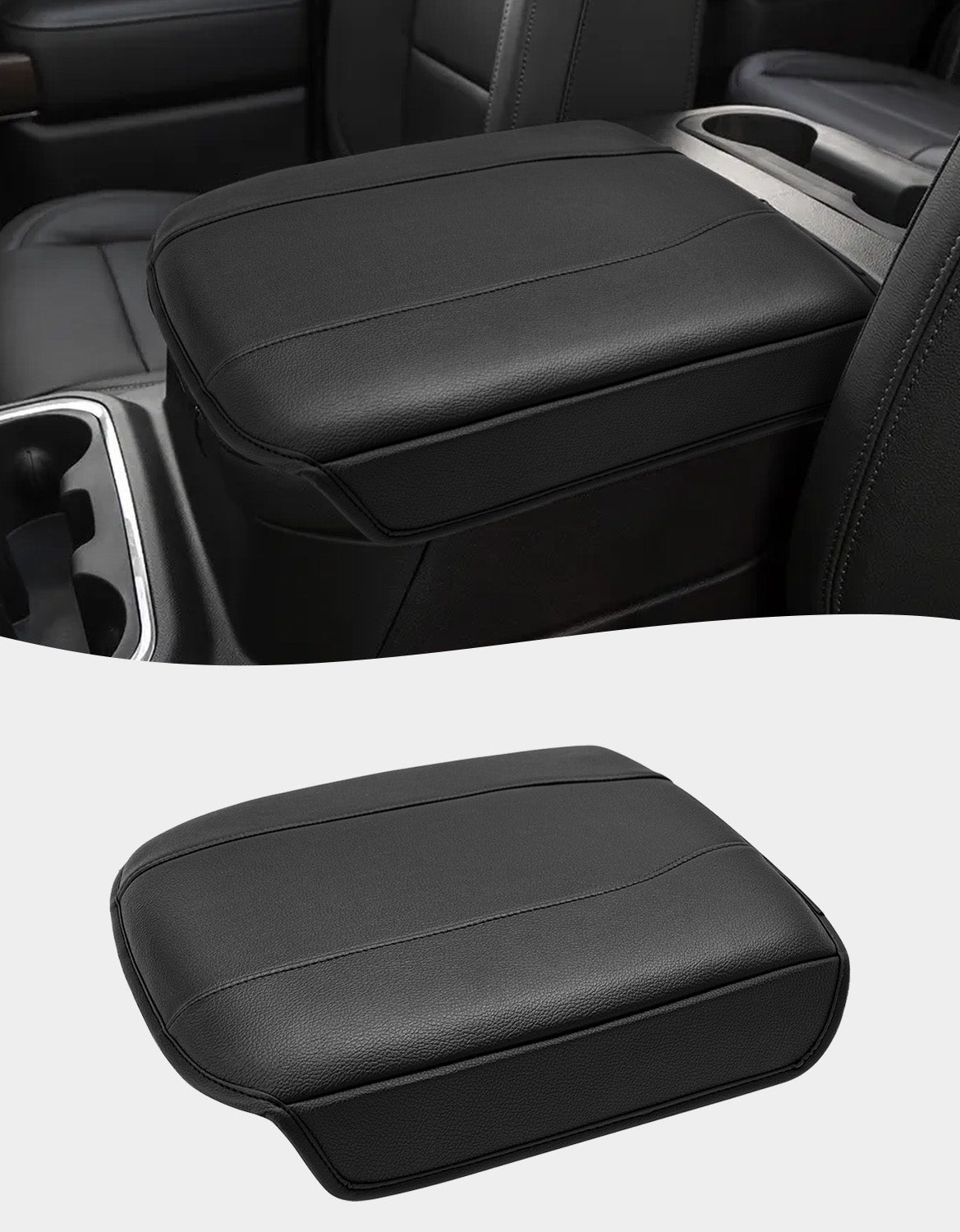 Thick Version Center Console Cushion Cover for  Bucket Seat 2019-2026 GMC Sierra 1500 2500 3500,2019-2026 Chevy Silverado 1500 2500 3500, 2021-2026 Tahoe/Suburban/Yukon