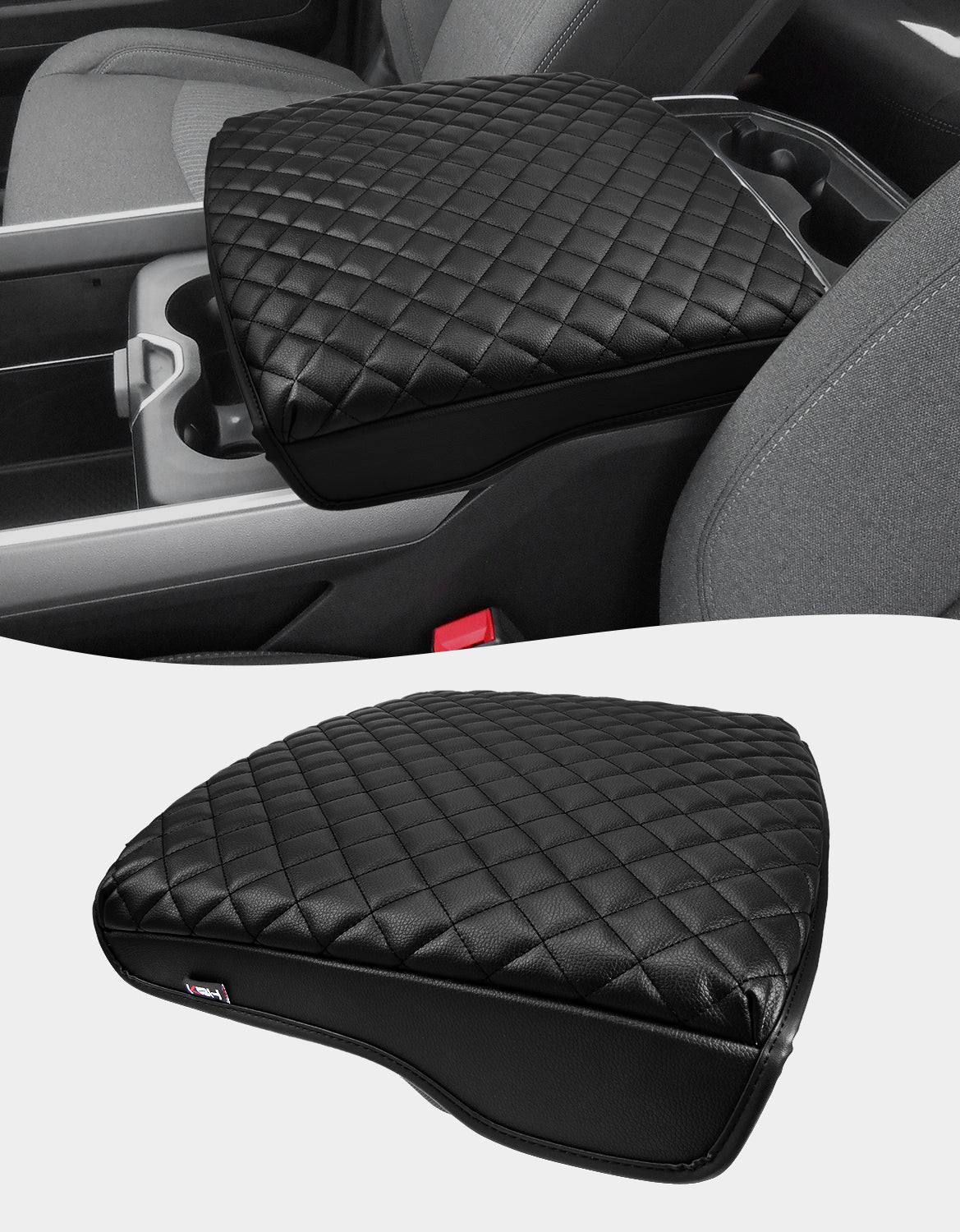 Center Console Armrest Cover Pad Cushion Protector for Bucket Seat 2019-2026 Dodge Ram 1500 2500 3500