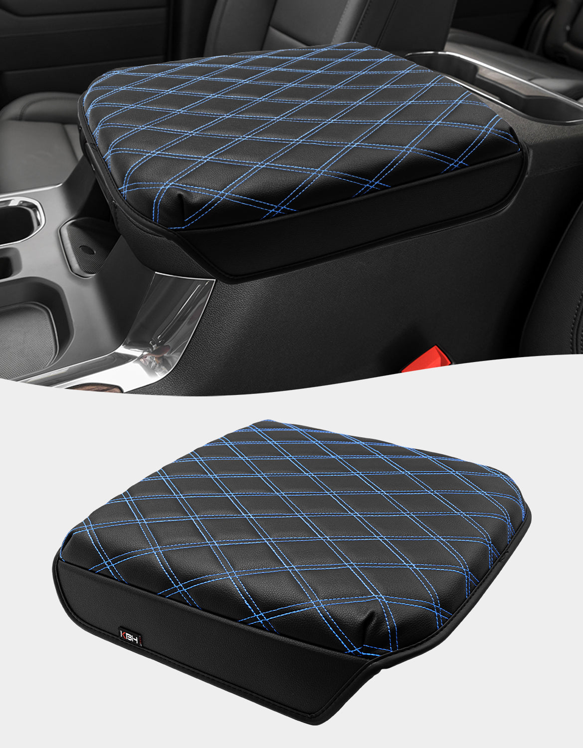 Center Console Armrest Cover Pad for Bucket Seat 2019-2026 Chevy Silverado 1500 2500 3500,2019-2026 GMC Sierra 1500 2500 3500,2021-2026 Tahoe/Suburban/Yukon