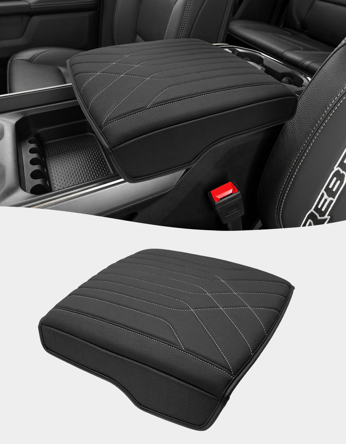 Center Console Armrest Cover for Bucket Seat 2019-2026 Dodge Ram 1500 2500 3500