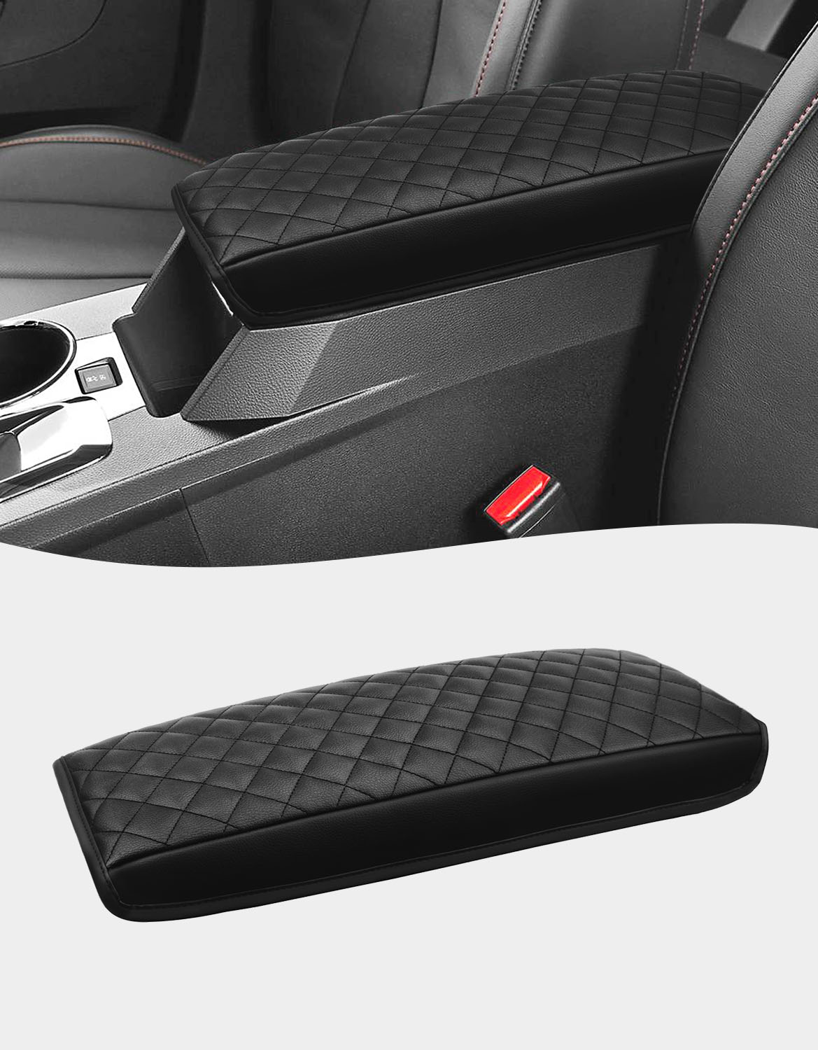 Center Console Armrest Cover for 2010-2017 Chevy Equinox,2010-2017 GMC Terrain