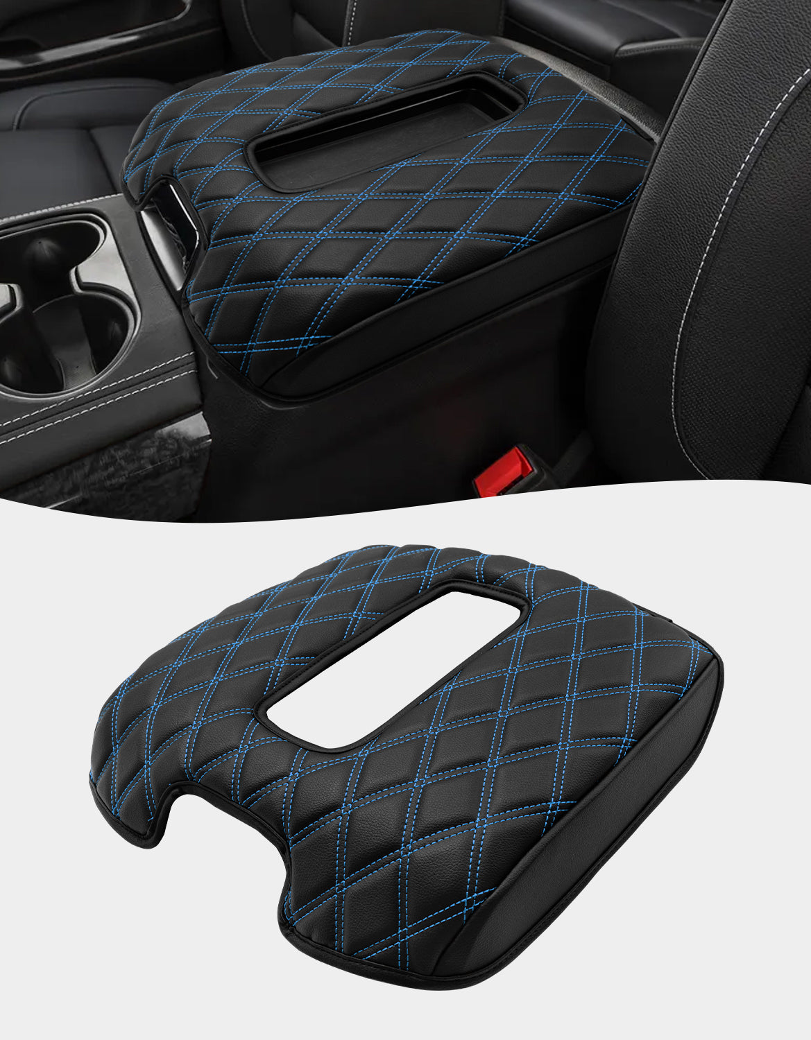 Center Console Armrest Cover Pad for Bucket Seat 2014-2018 Chevy Silverado 1500 2500 3500,2014-2018 GMC Sierra 1500 2500 3500,2015-2020 Tahoe/Yukon/Suburban
