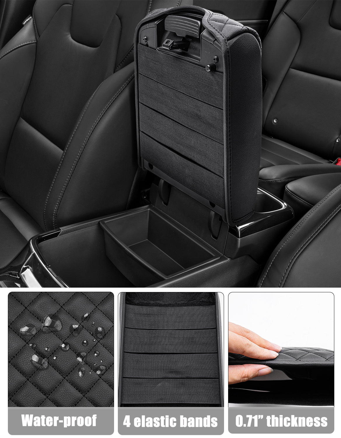 Center Console Armrest Cover Pad for KIA Telluride 2020-2024