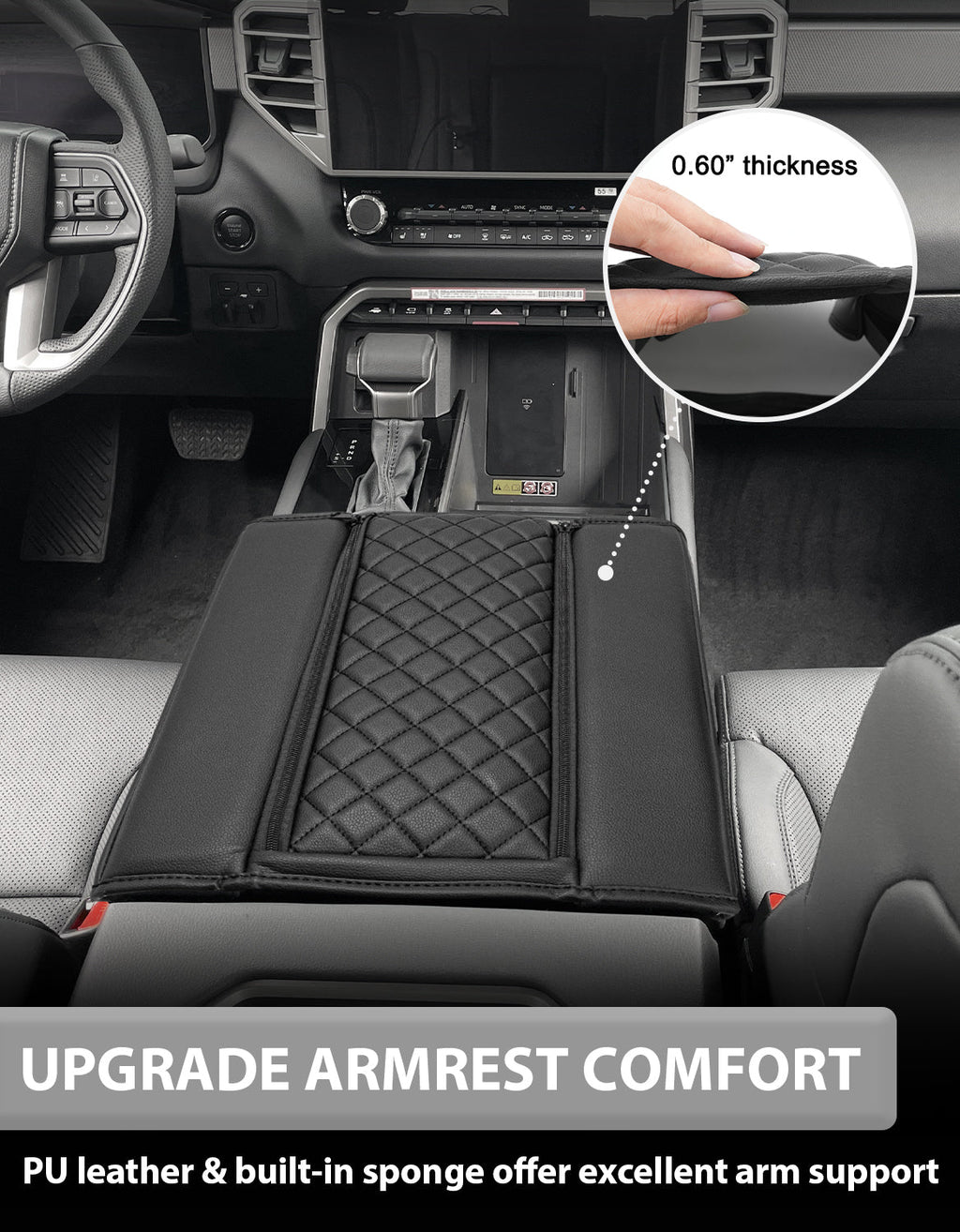 Center Console Armrest Cover for 2022-2026 Toyota Tundra