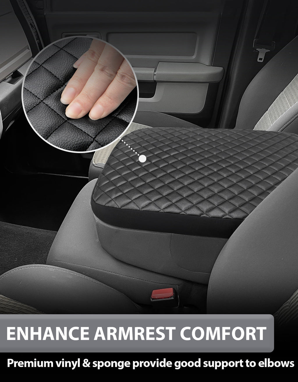 Center Console Armrest Cover Pad for Jump Seat 2002-2012 Dodge Ram 1500 2500 3500