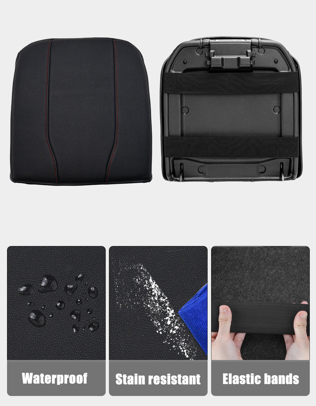 Thick Version Center Console Cushion Cover for  Bucket Seat 2019-2026 GMC Sierra 1500 2500 3500,2019-2026 Chevy Silverado 1500 2500 3500, 2021-2026 Tahoe/Suburban/Yukon