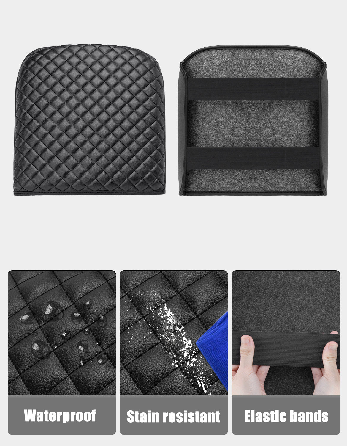 Center Console Armrest Cover Pad for Bucket Seat 2019-2026 Chevy Silverado 1500 2500 3500,2019-2026 GMC Sierra 1500 2500 3500,2021-2026 Tahoe/Suburban/Yukon