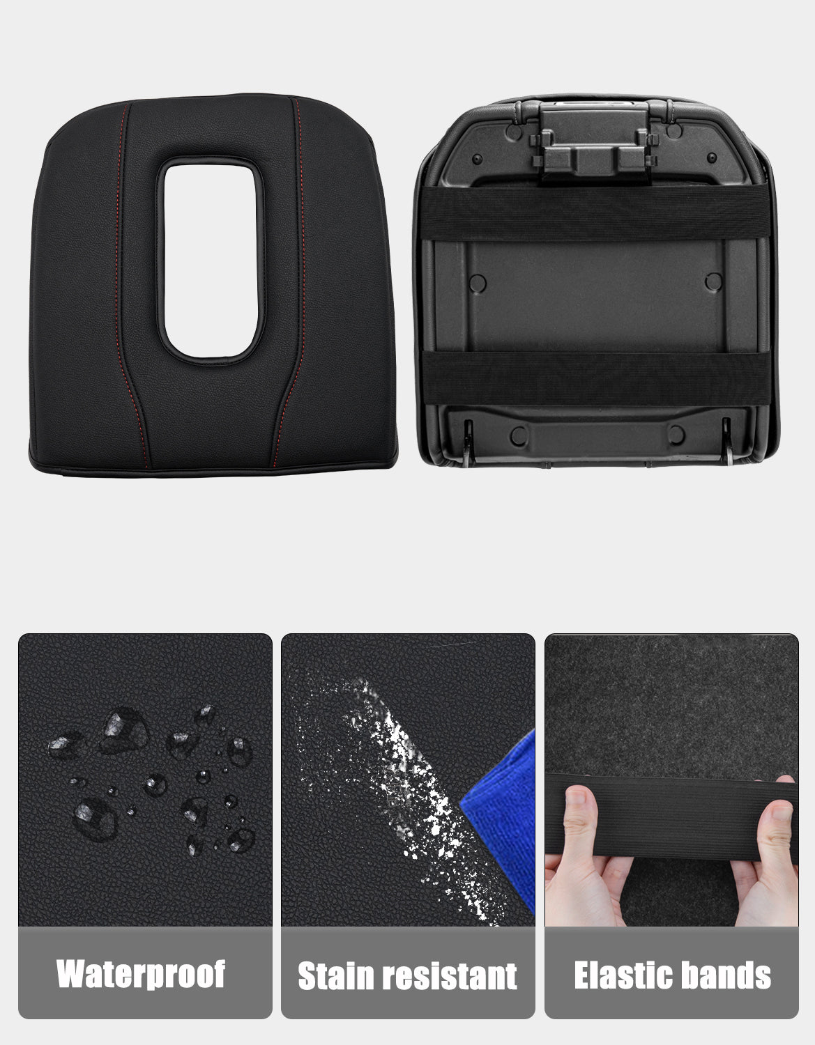 Thick Version Center Console Cushion Cover for Bucket Seat 2019-2026 GMC Sierra 1500 2500 3500,2019-2026 Chevy Silverado 1500 2500 3500, 2021-2026 Tahoe/Suburban/Yukon