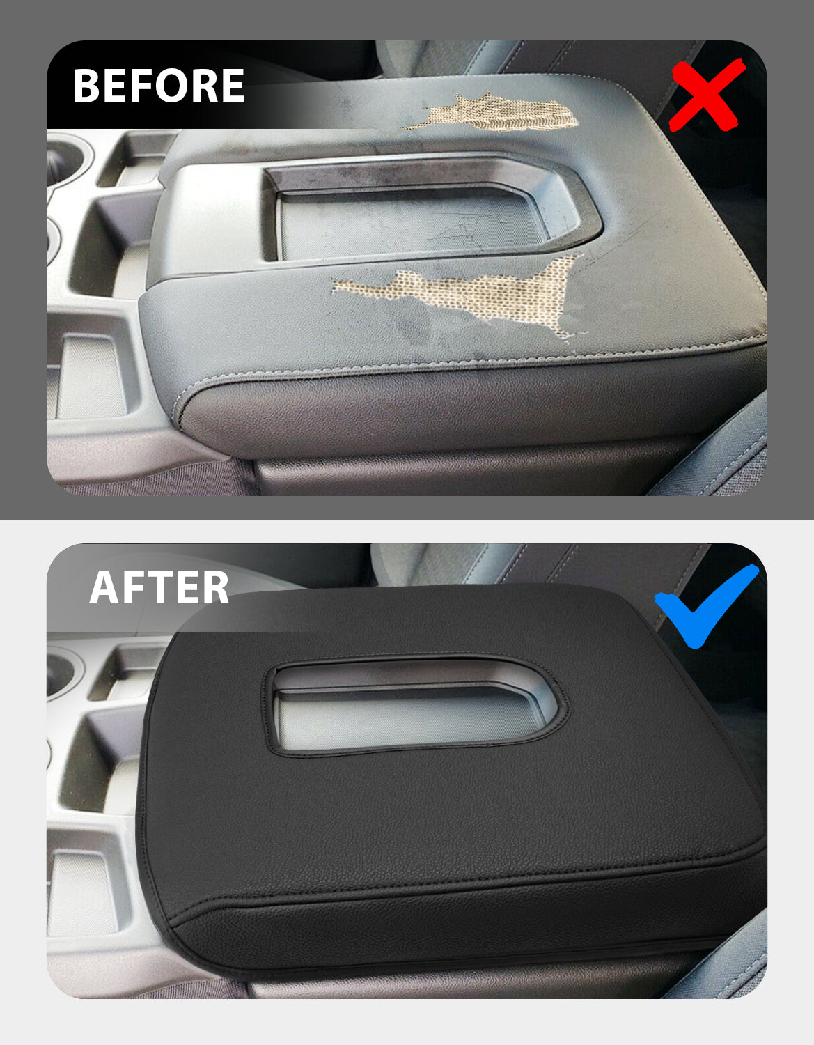 Center Console Armrest Cover For Jump Seat 2019-2026 Chevy Silverado 1500 2500 3500,2019-2026 GMC Sierra 1500 2500 3500