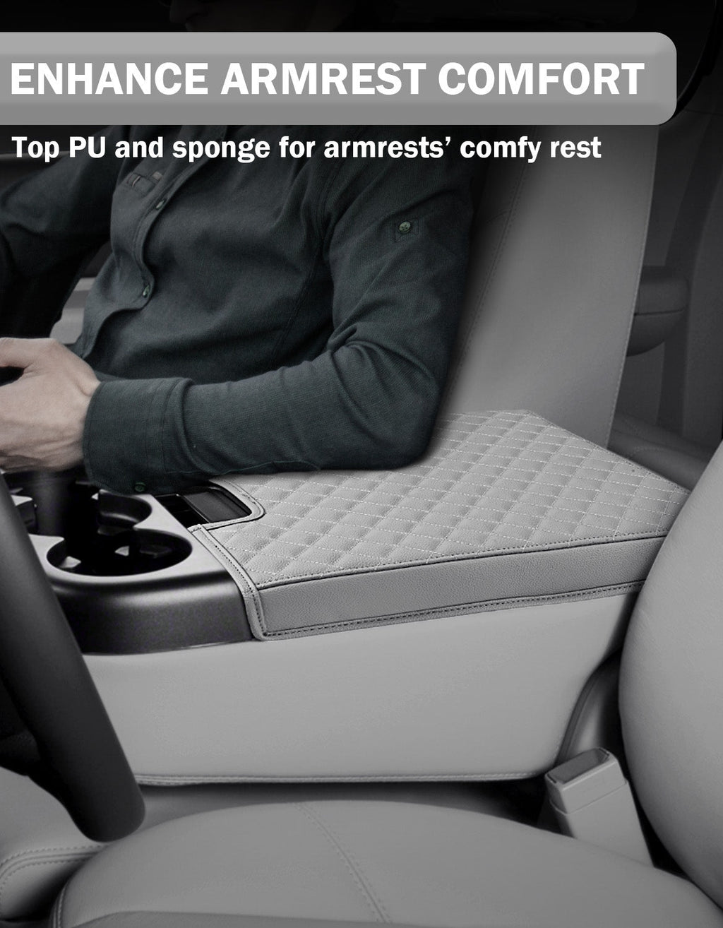 Center Console Armrest Cover for Jump Seat 2007-2013 Chevy Silverado 1500 2500 3500,2007-2013 Chevy Tahoe & Suburban,2007-2013 GMC Sierra 1500 2500 3500,2007-2013 GMC Yukon