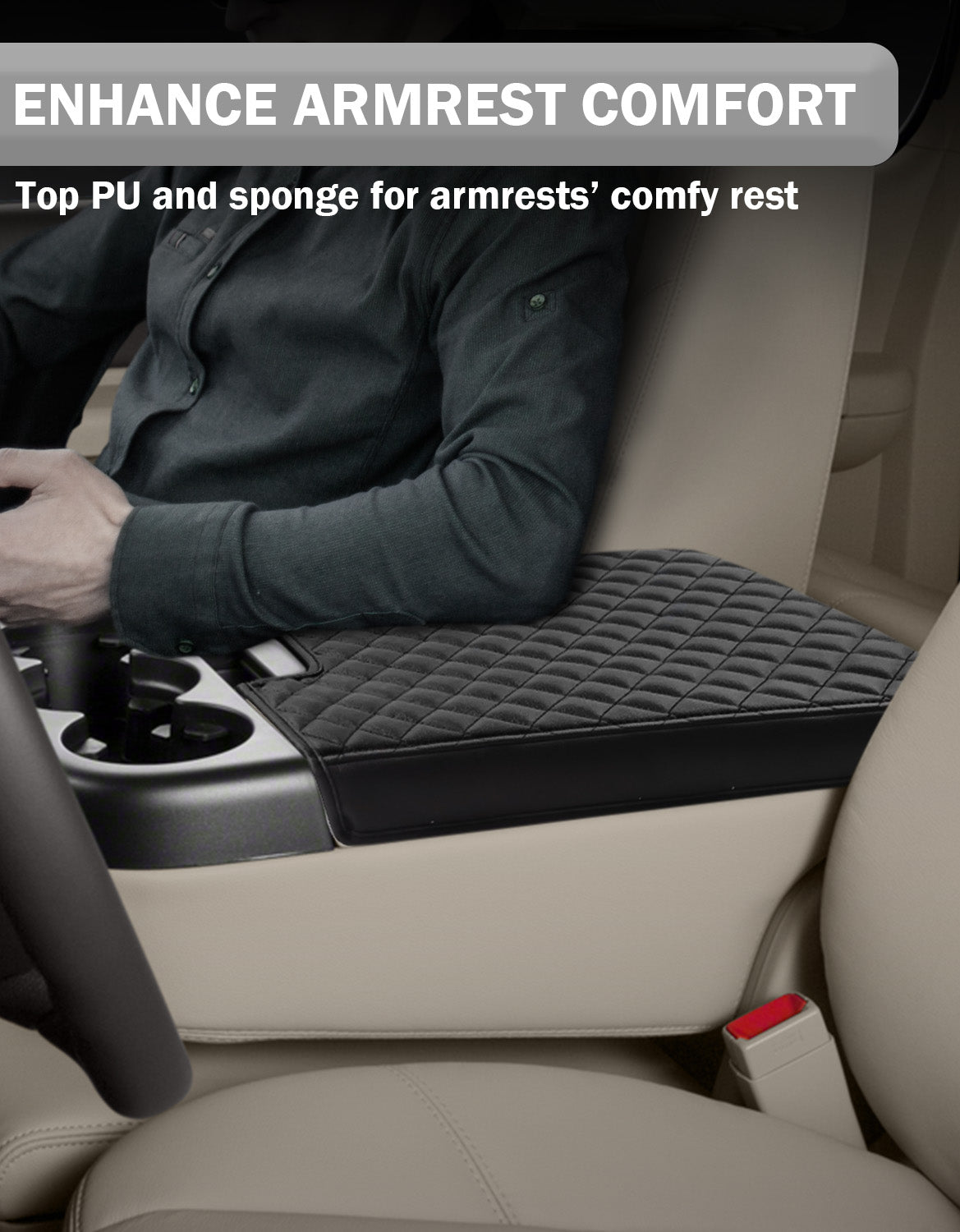 Center Console Armrest Cover for Jump Seat 2007-2013 Chevy Silverado 1500 2500 3500,2007-2013 Chevy Tahoe & Suburban,2007-2013 GMC Sierra 1500 2500 3500,2007-2013 GMC Yukon