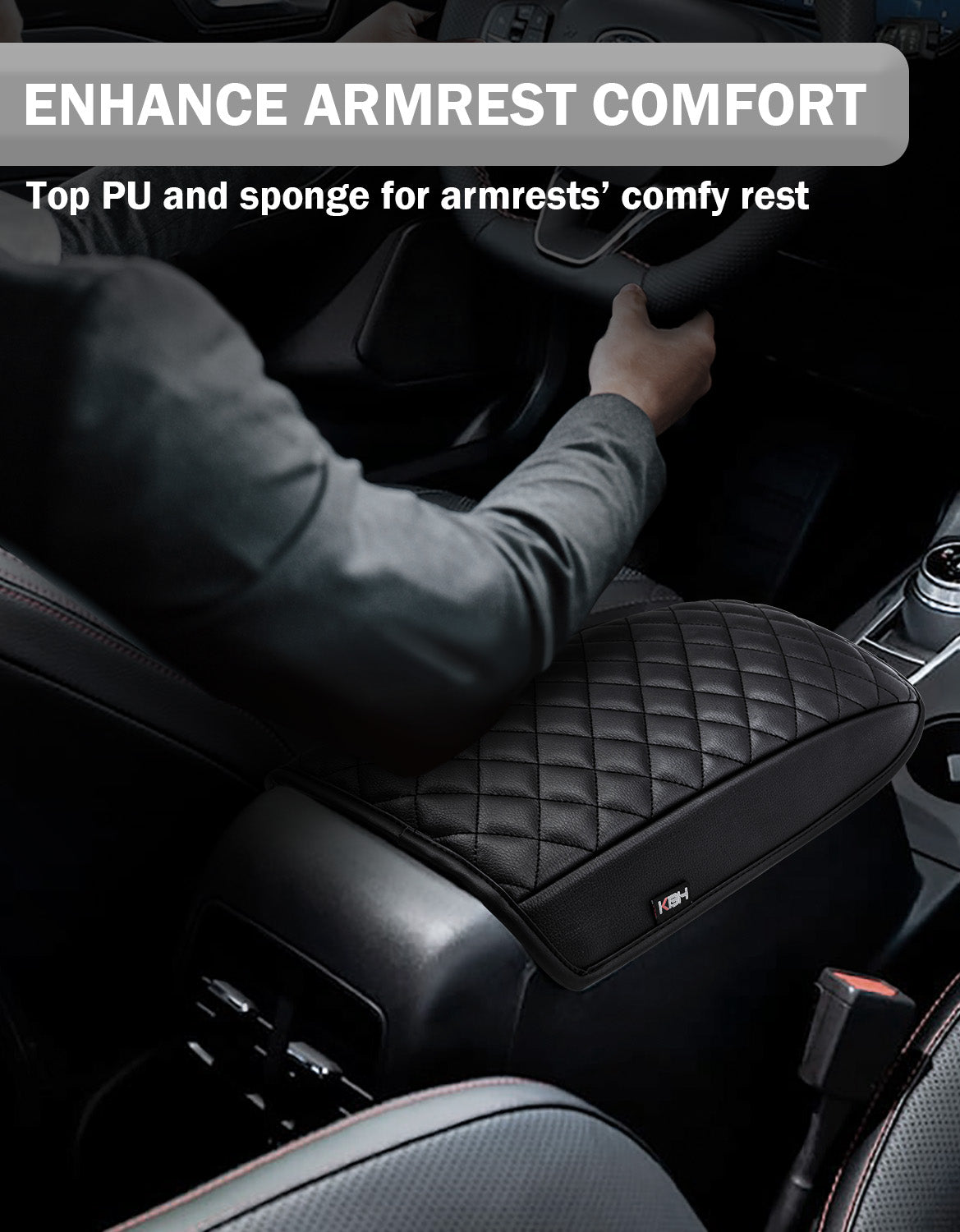 Center Console Armrest Cover Pad Cushion Protector for 2020-2026 Ford Escape,2021-2026 Ford Bronco Sport CX430