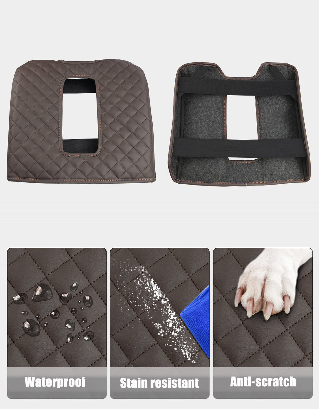 Center Console Armrest Cover Pad for Bucket Seat 2014-2018 Chevy Silverado 1500 2500 3500,2014-2018 GMC Sierra 1500 2500 3500,2015-2020 Tahoe/Yukon/Suburban