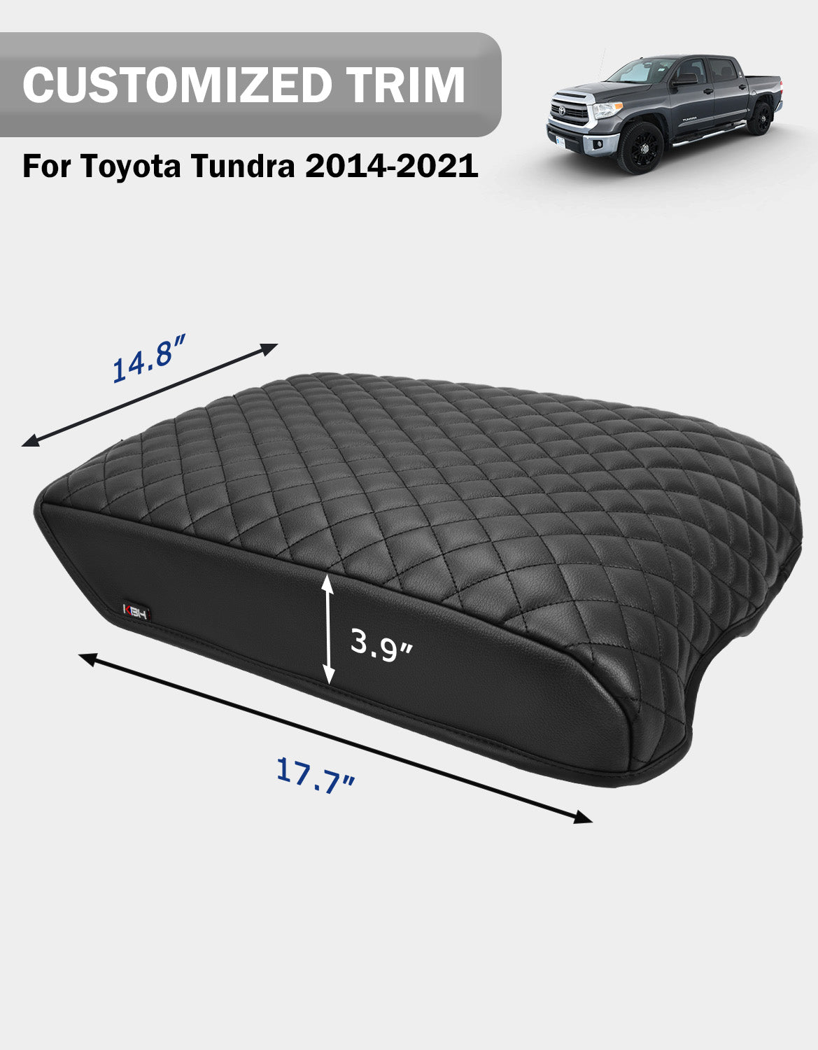 Center Console Armrest Cover Cushion Pad Protector for 2014-2021 Toyota Tundra