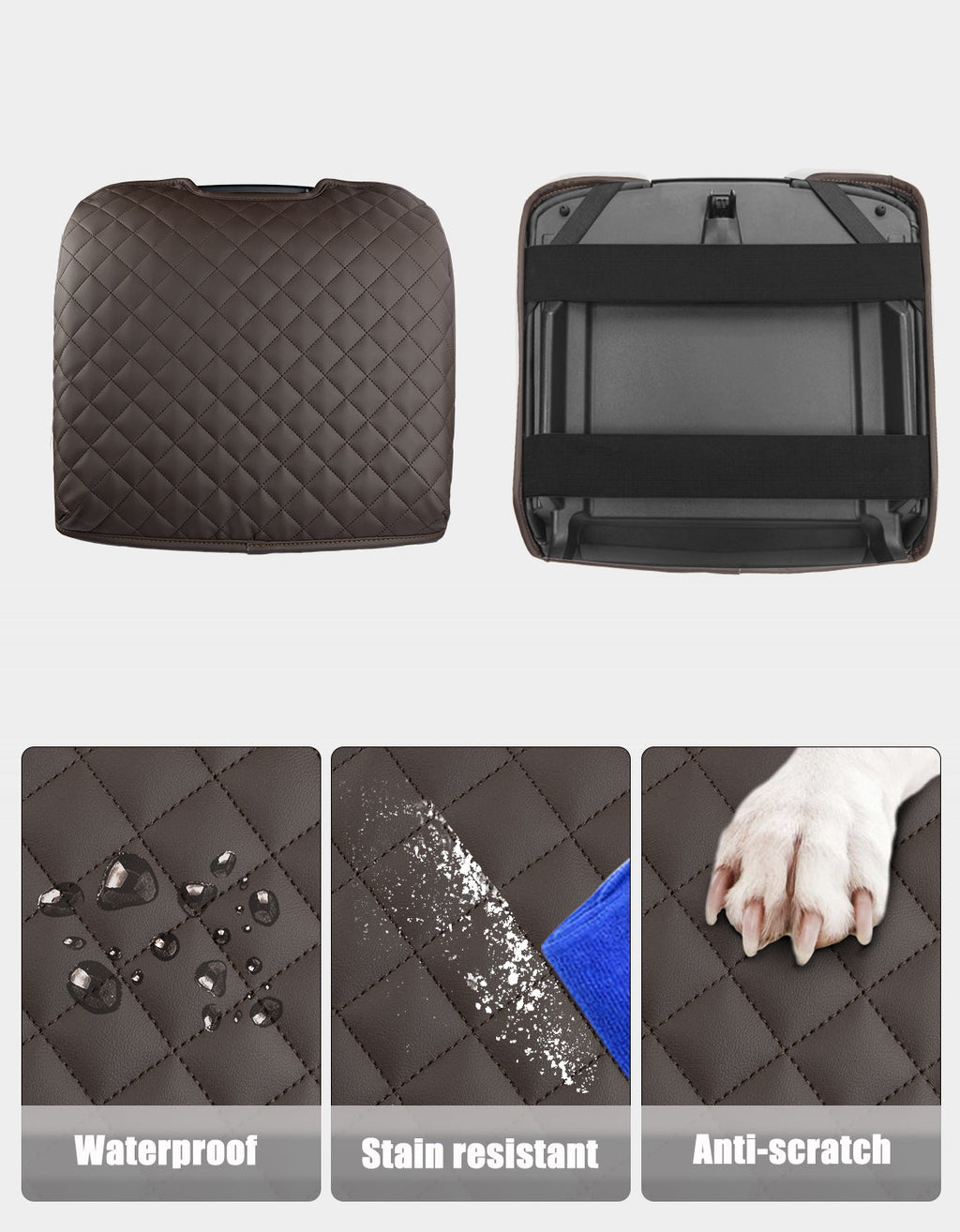 Center Console Armrest Cover for Bucket Seat 2014-2018 Chevy Silverado 1500/2500/3500,2014-2018 GMC Sierra 1500/2500/3500,2015-2020 Tahoe/Yukon/Suburban